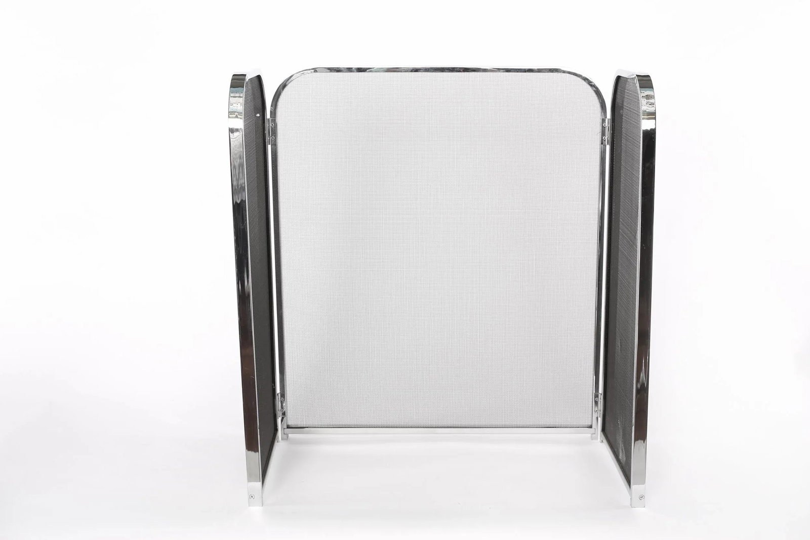Late 20th Century Silvered Framed / Mesh Interior Fire Place Screen - 3