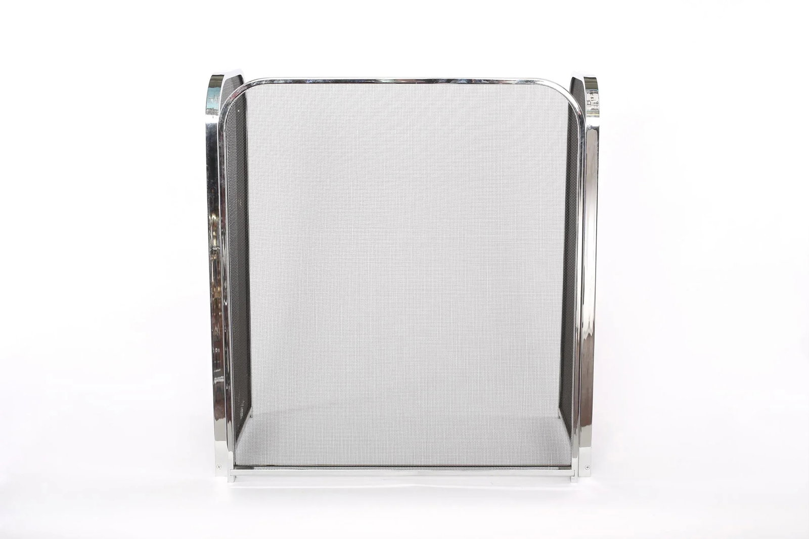 Late 20th Century Silvered Framed / Mesh Interior Fire Place Screen - 7