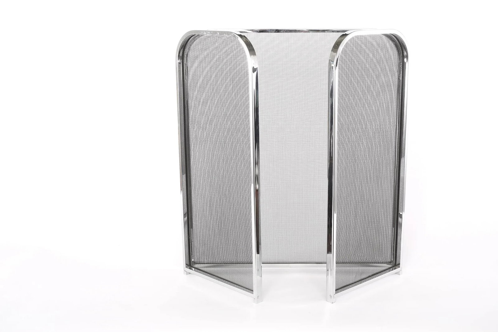 Late 20th Century Silvered Framed / Mesh Interior Fire Place Screen - 8
