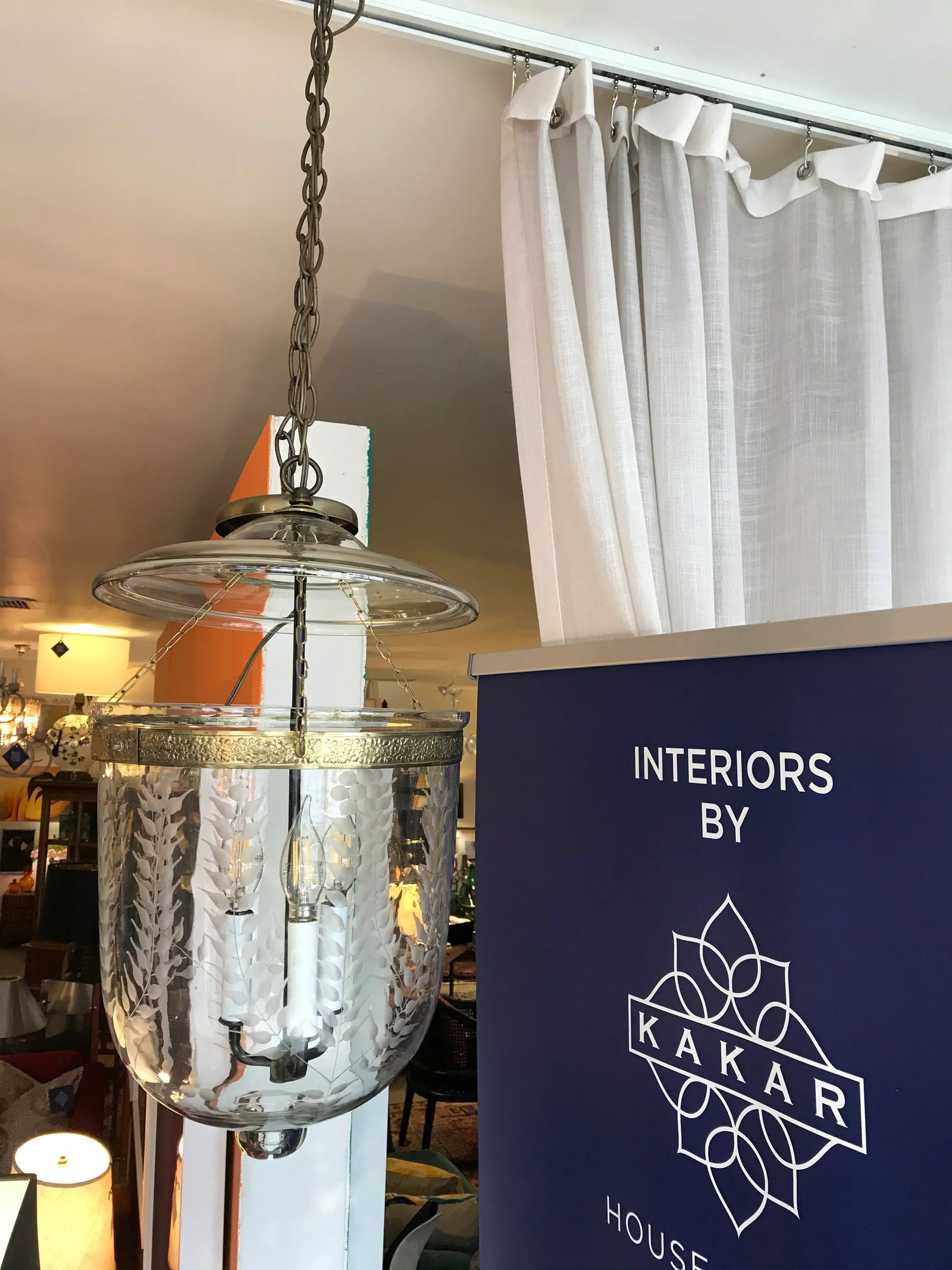 Antique Blown - Glass Hanging Lantern - 2