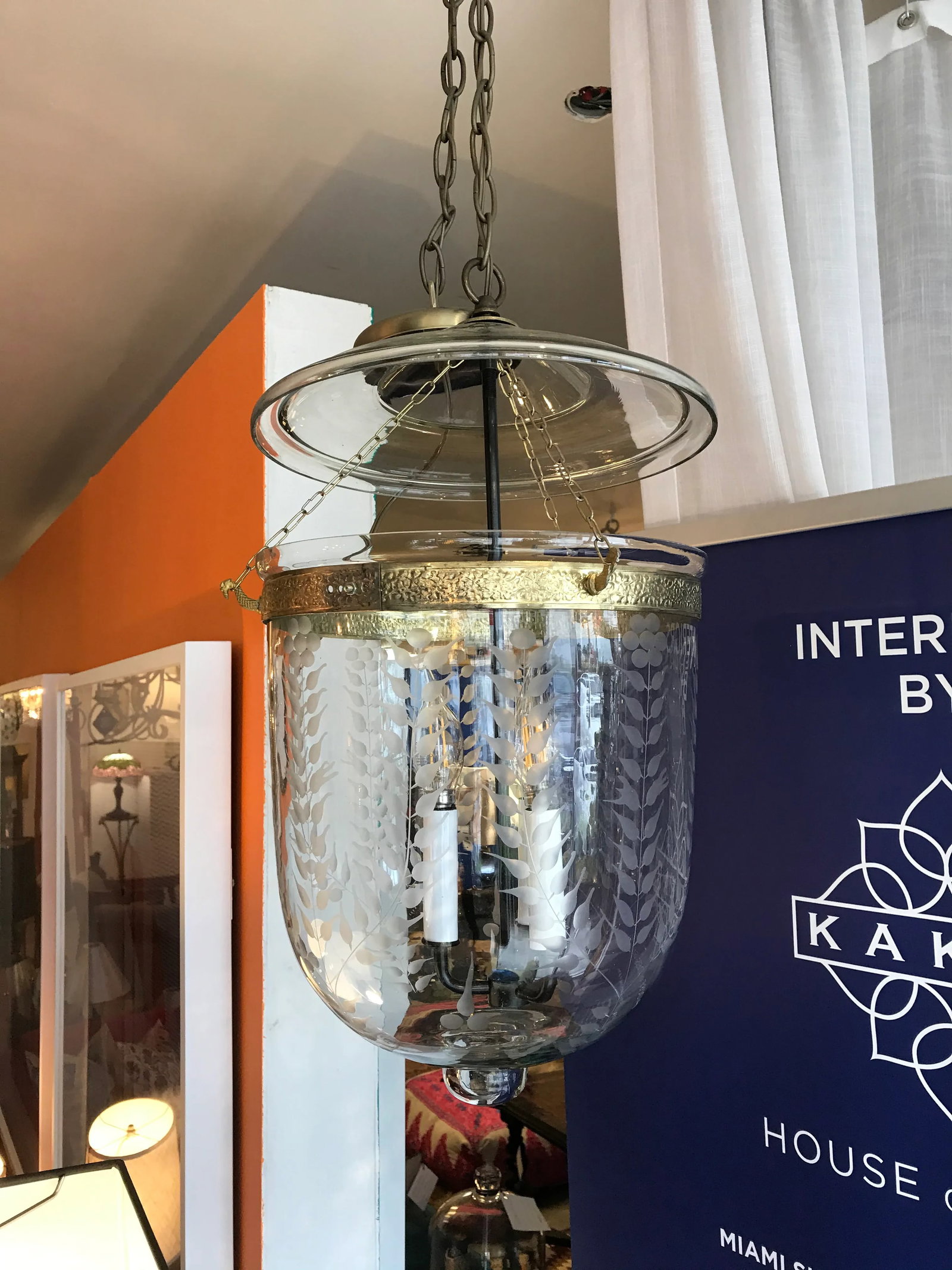 Antique Blown - Glass Hanging Lantern - 6