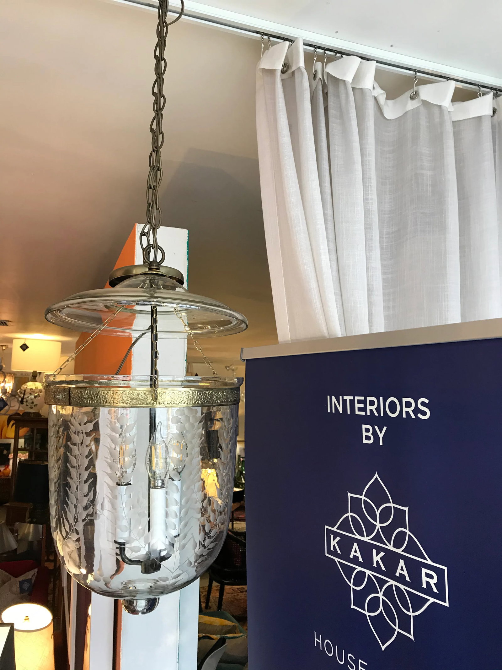 Antique Blown - Glass Hanging Lantern - 9