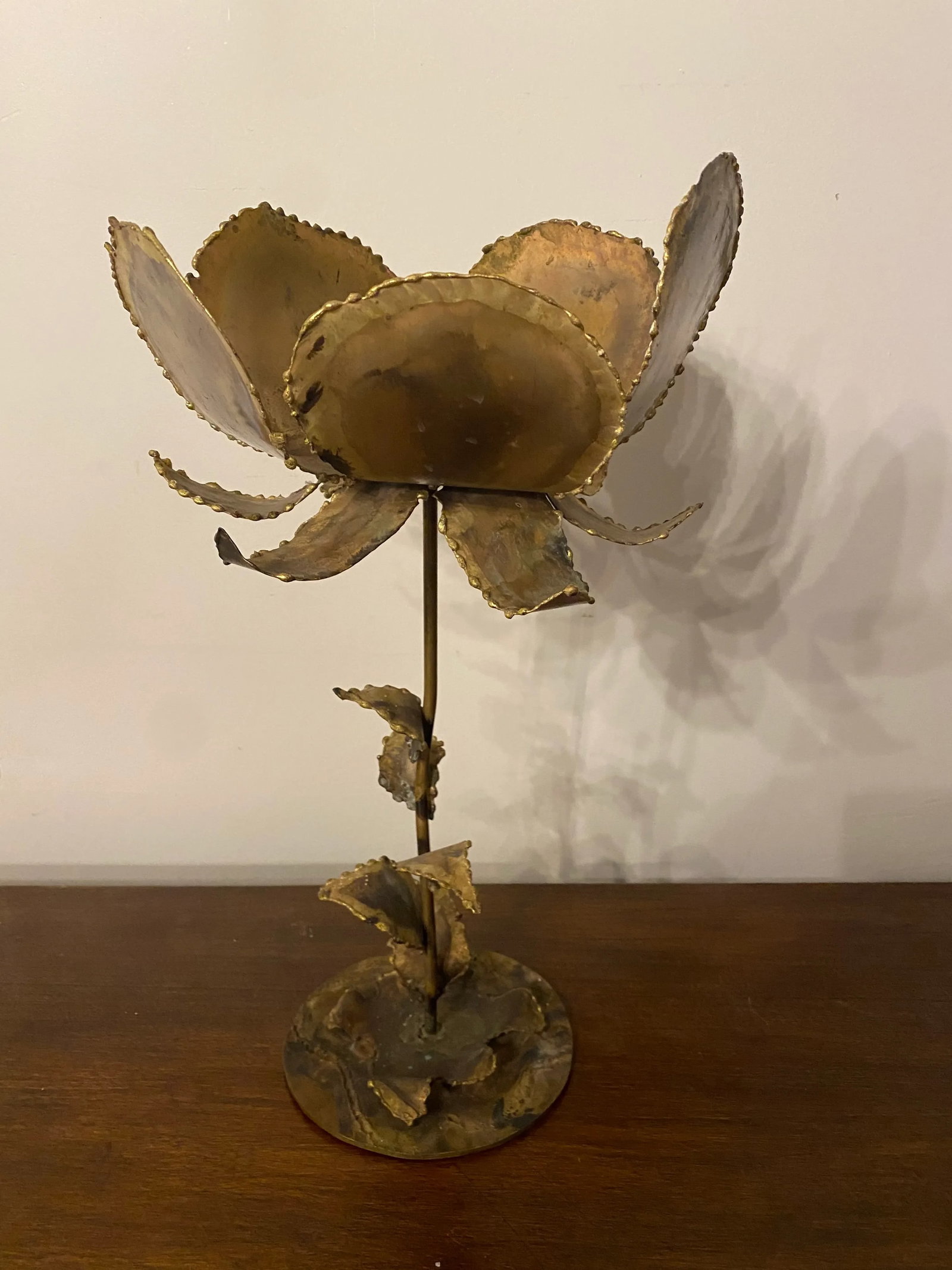 Vintage Mid-Century Friedle Style Torch Cut Floral Sculpture - 12