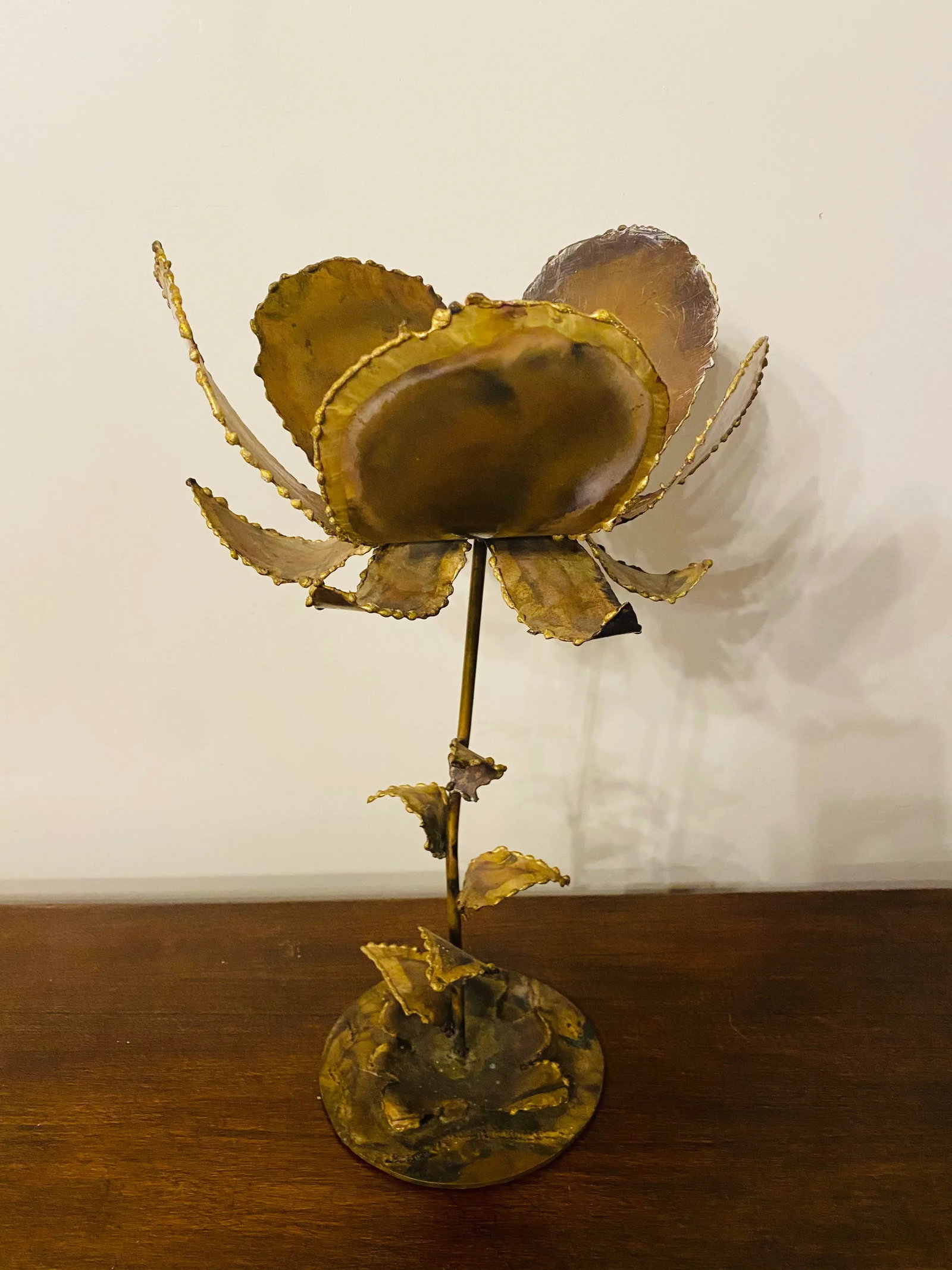 Vintage Mid-Century Friedle Style Torch Cut Floral Sculpture - 13