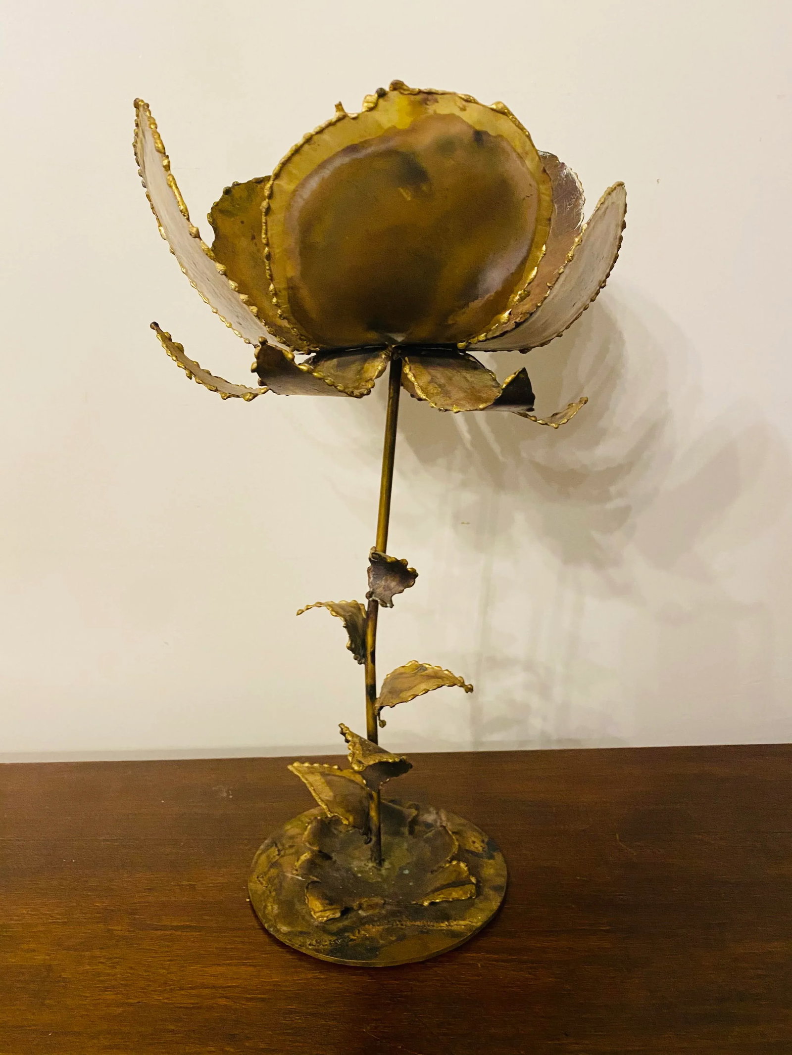 Vintage Mid-Century Friedle Style Torch Cut Floral Sculpture - 2