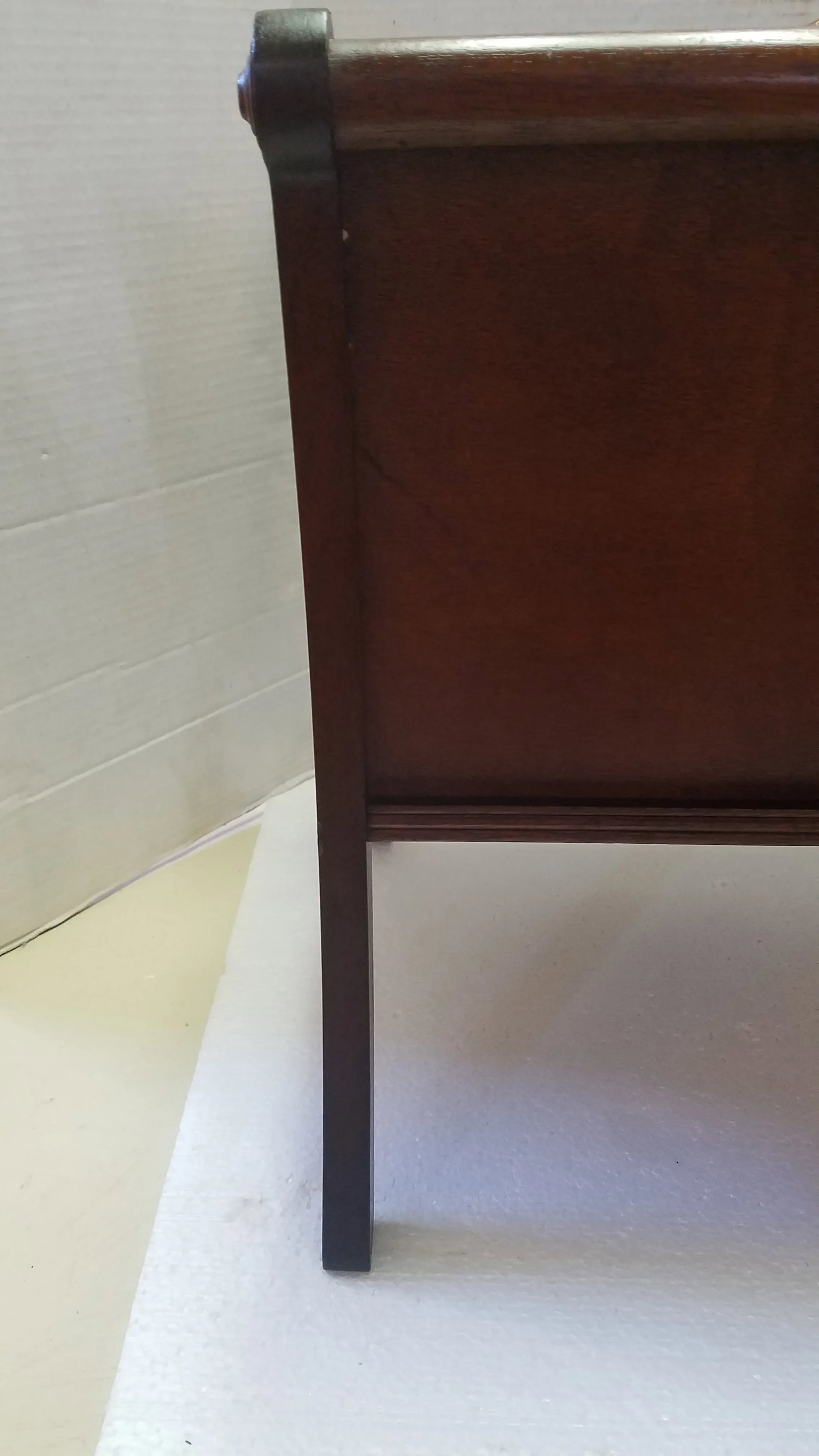 Vintage Mahogany Magazine Holder - 3