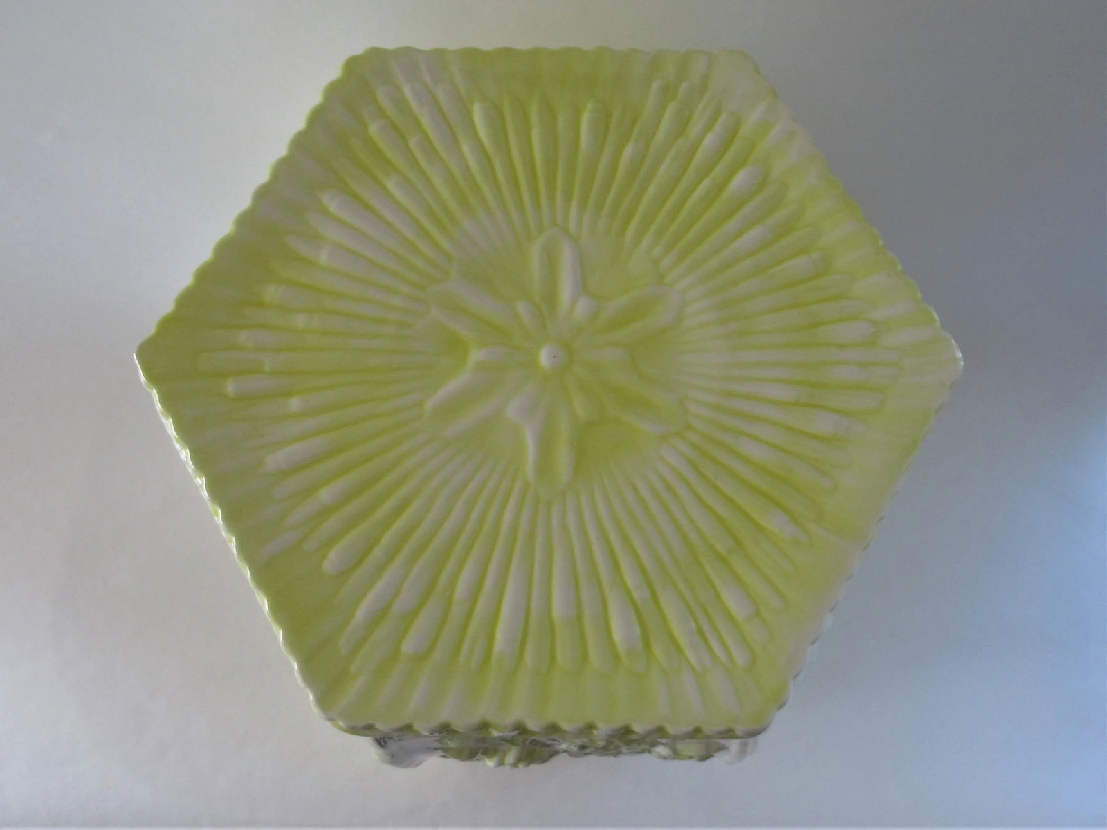 1960's Palm Beach Chic Italian Yellow Ceramic Faux Bamboo Garden Stool - 6