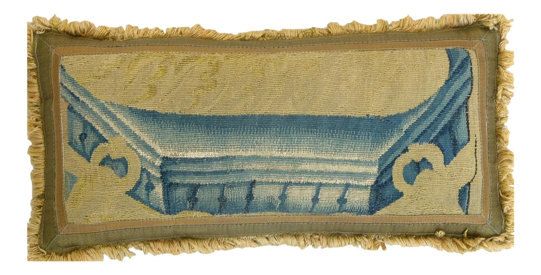 Circa 1640 Antique Flemish Tapestry Pillow: Ca. 1640 Antique Flemish Tapestry Pillow Condition: Alterations: Original Condition Unaltered Imperfections: Some Imperfections Condition Notes: good condition Materials & Techniques: Cotton,