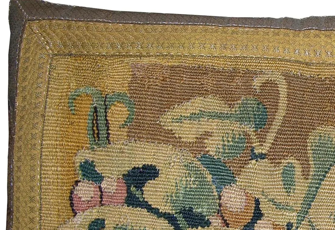 17th Century Antique Flemish Tapestry Pillow - 4