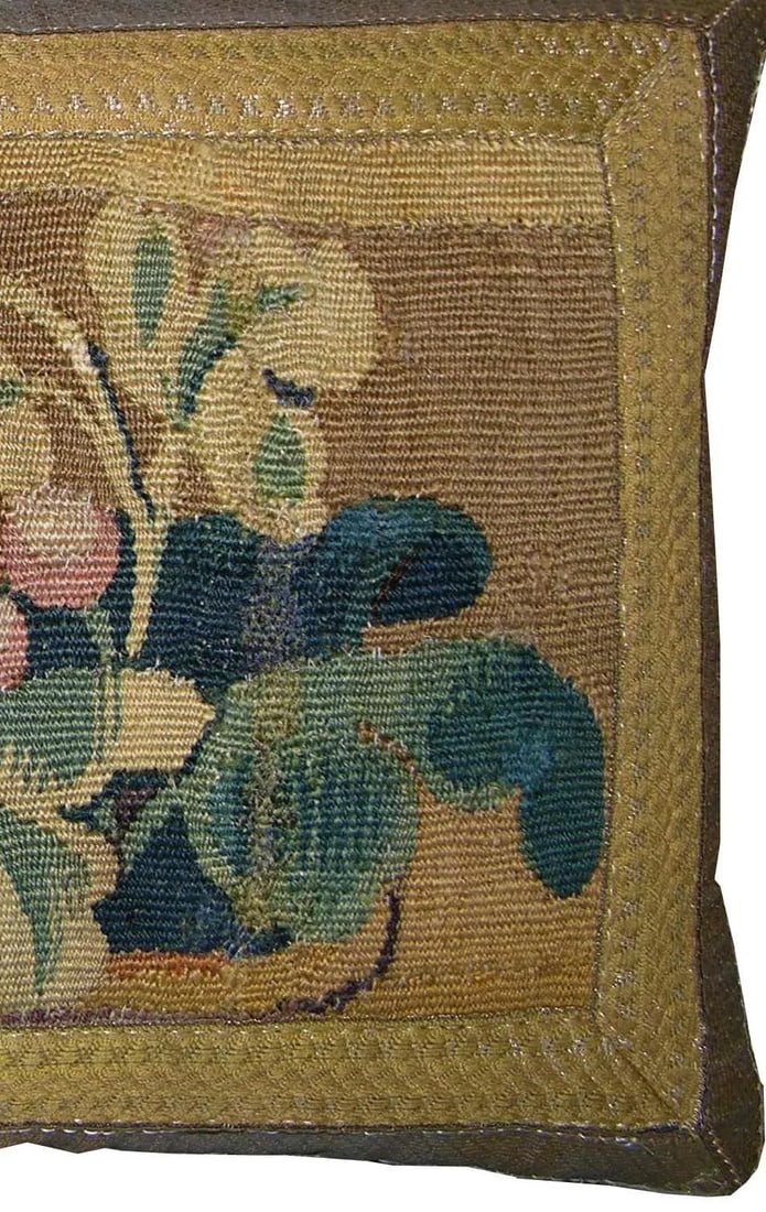 17th Century Antique Flemish Tapestry Pillow - 6