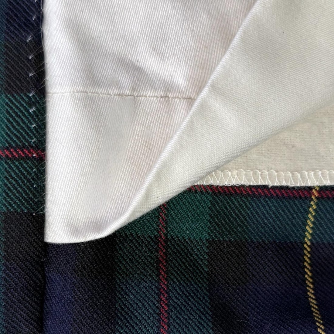 Tartan Plaid Wool Blend Two-Width Curtain Panels With Aged Brass Pole - A Pair - 5