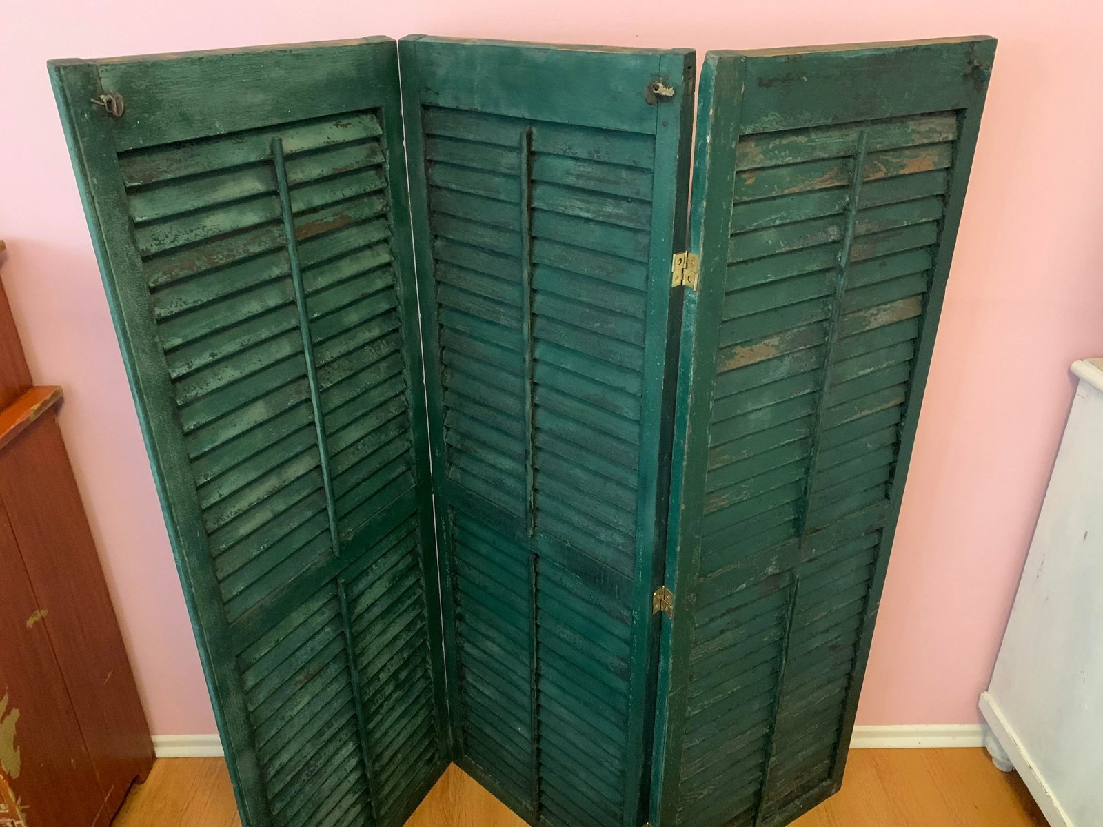 Antique Farmhouse Shutters Room Divider - 4