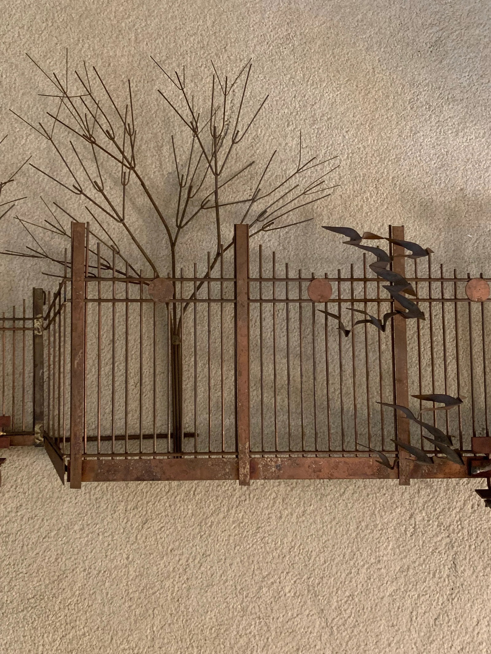 1970s Curtis Jere Boy in Park Bench, Metal Wall Sculpture - 3