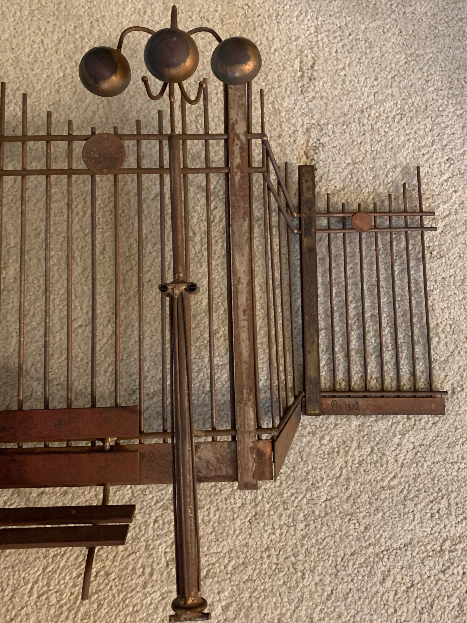 1970s Curtis Jere Boy in Park Bench, Metal Wall Sculpture - 8