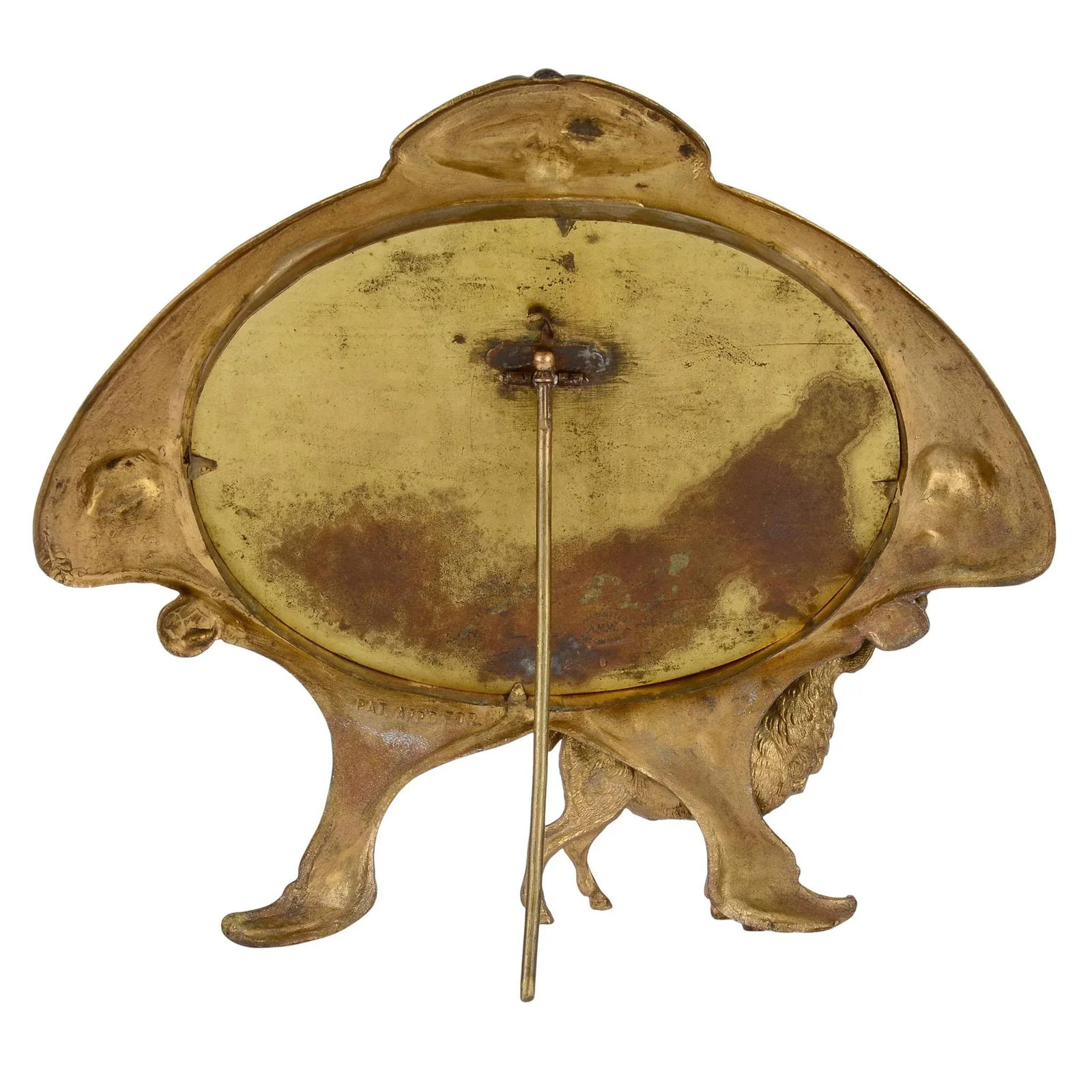1890's Art Nouveau Gilt Bronze Dressing Mirror - 3