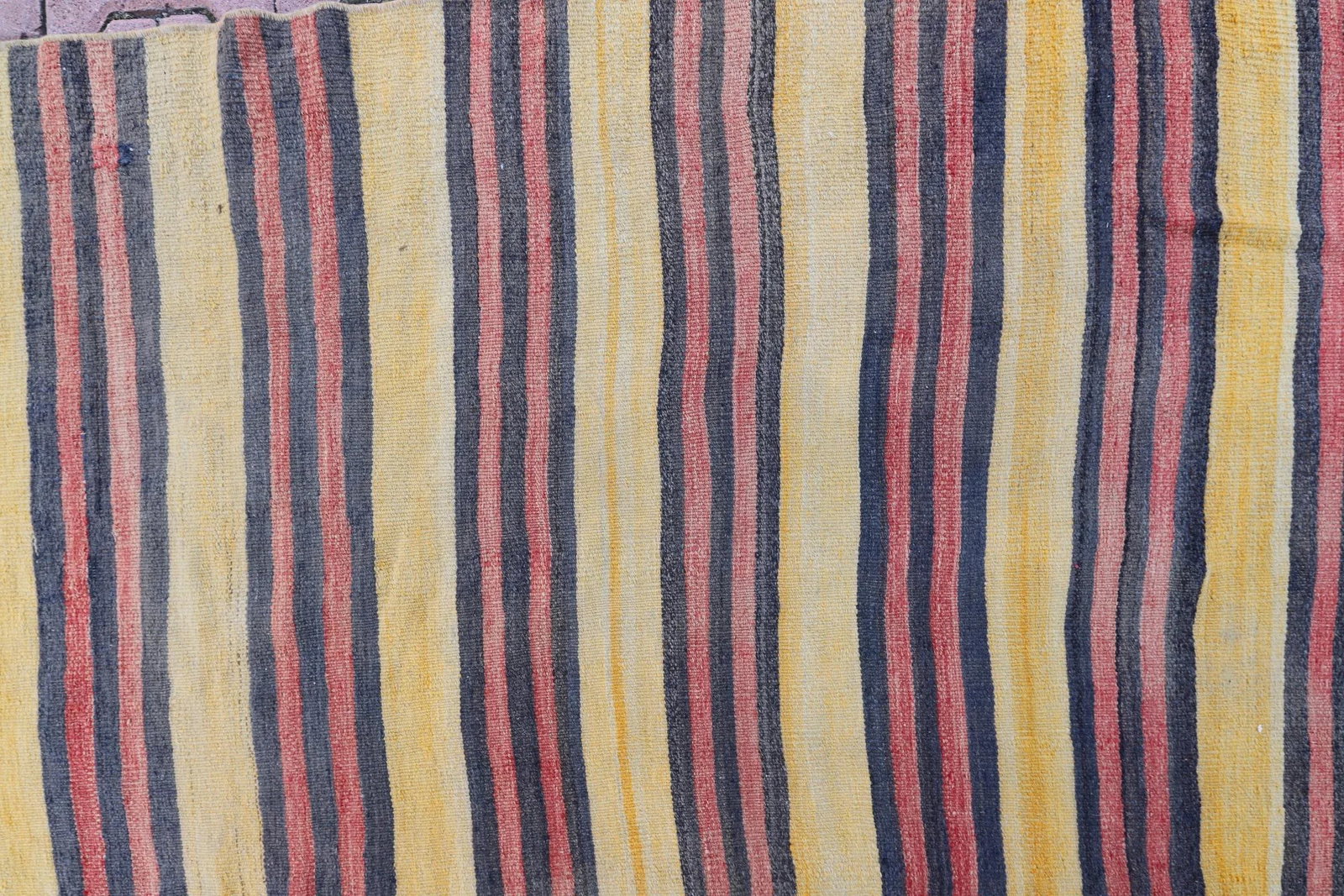 1960s Southwestern Striped Hand Knotted Nomadic Kilim Runner Rug - 8