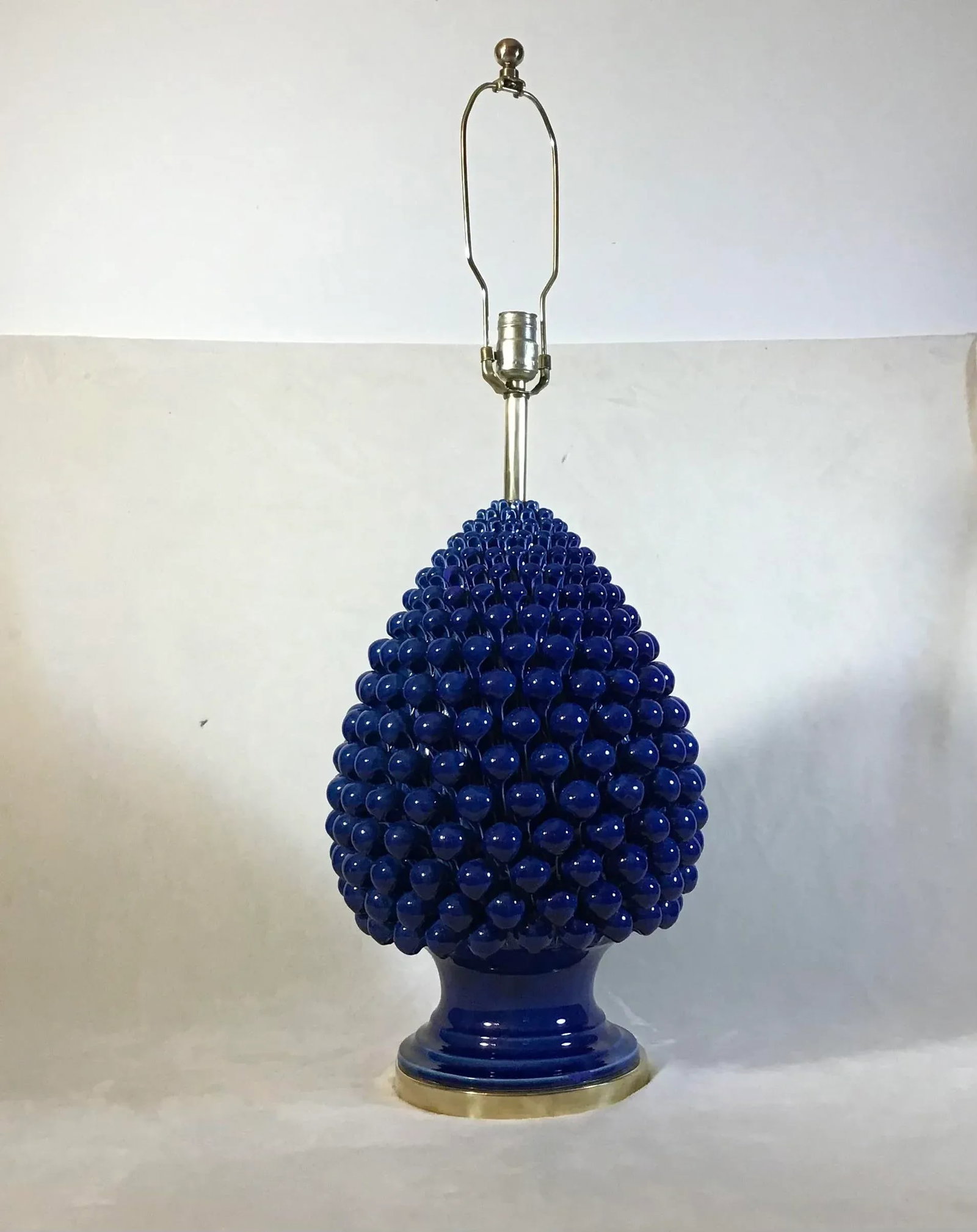 1950s Authentic Hand Signed Paul Hanson Italian Pine Cone Decorative Oversized Table Lamp - 13