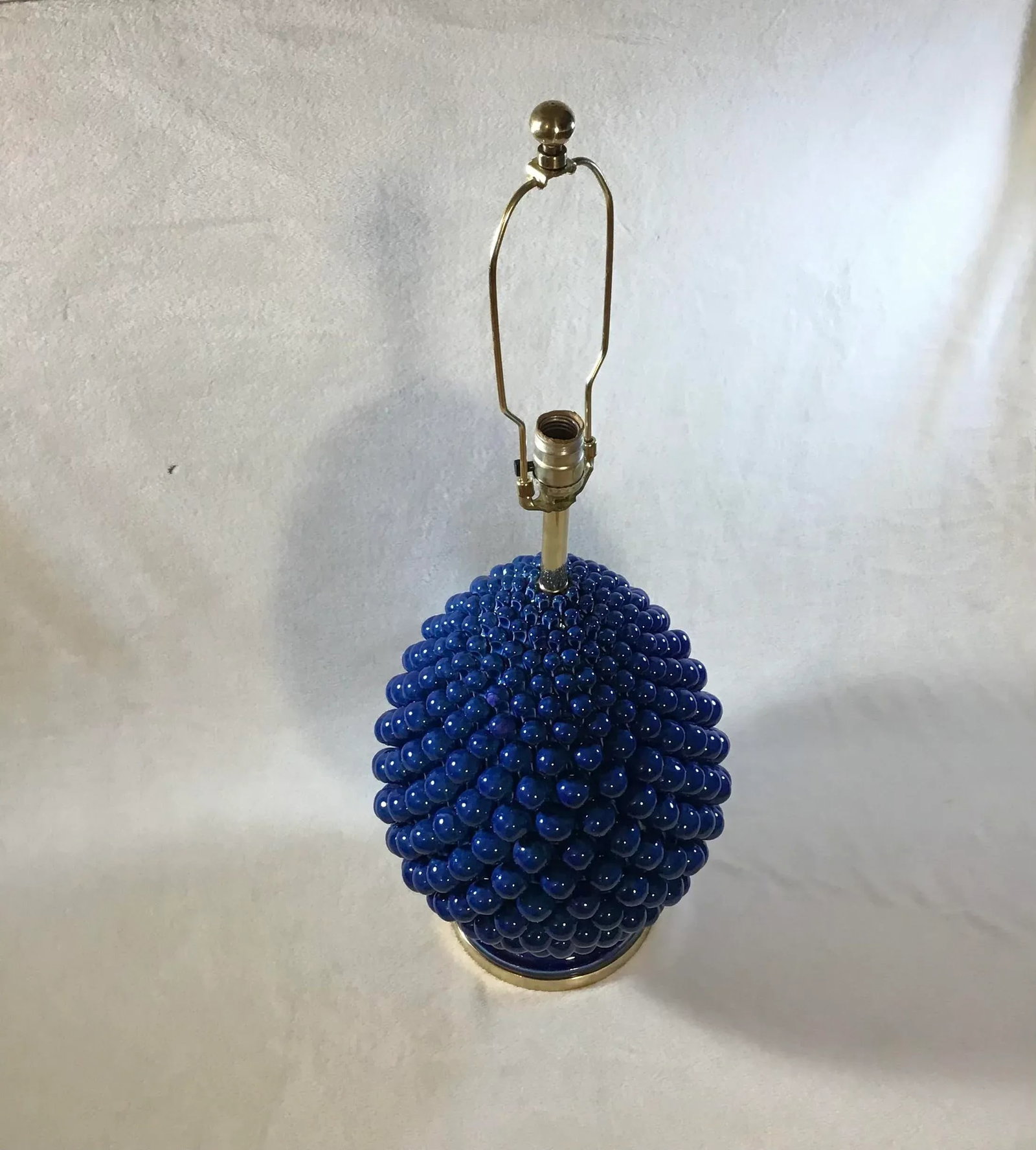 1950s Authentic Hand Signed Paul Hanson Italian Pine Cone Decorative Oversized Table Lamp - 3
