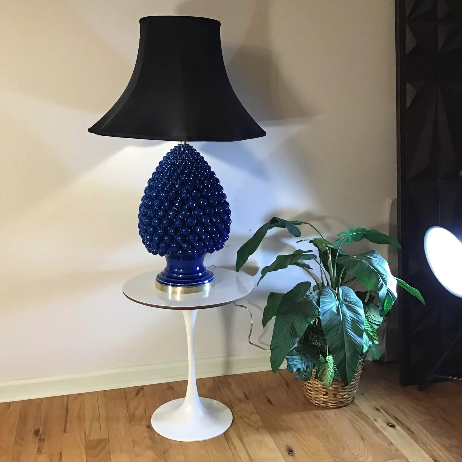 1950s Authentic Hand Signed Paul Hanson Italian Pine Cone Decorative Oversized Table Lamp - 8
