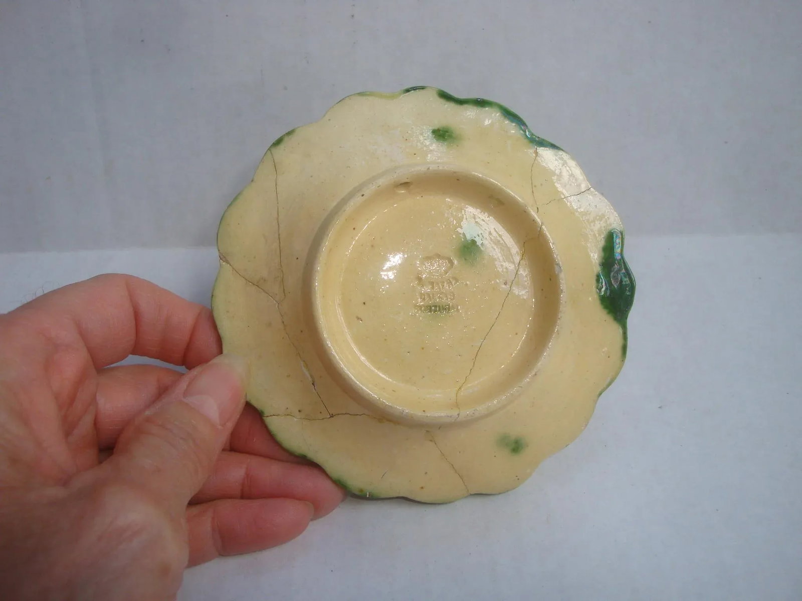 Antique Majolica Trompe l'Oeil Walnut Plate - 5