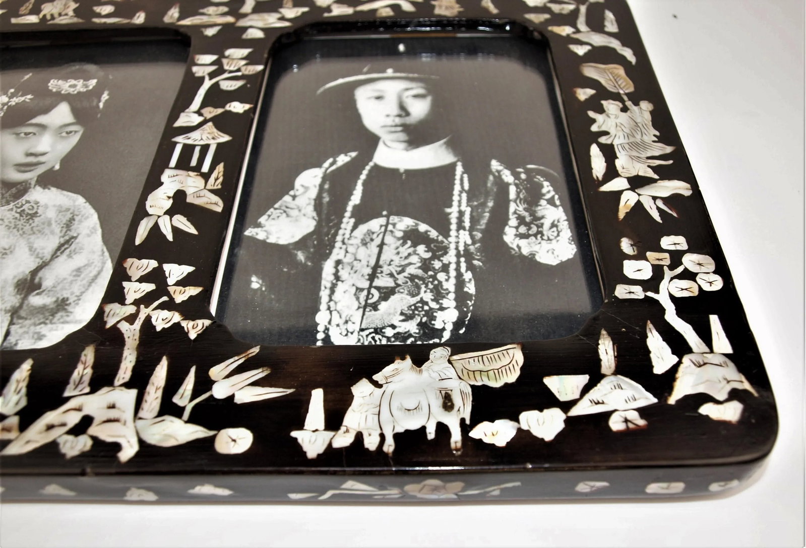 Early 20th Century Papier Mache Double Picture Frame - 4