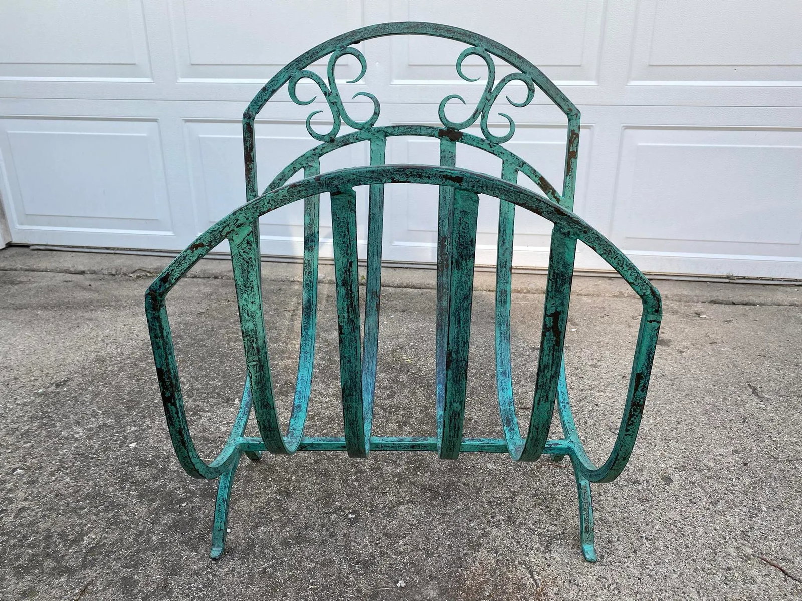 Santa Fe Style Wrought Iron Fireplace Log Holder - 4