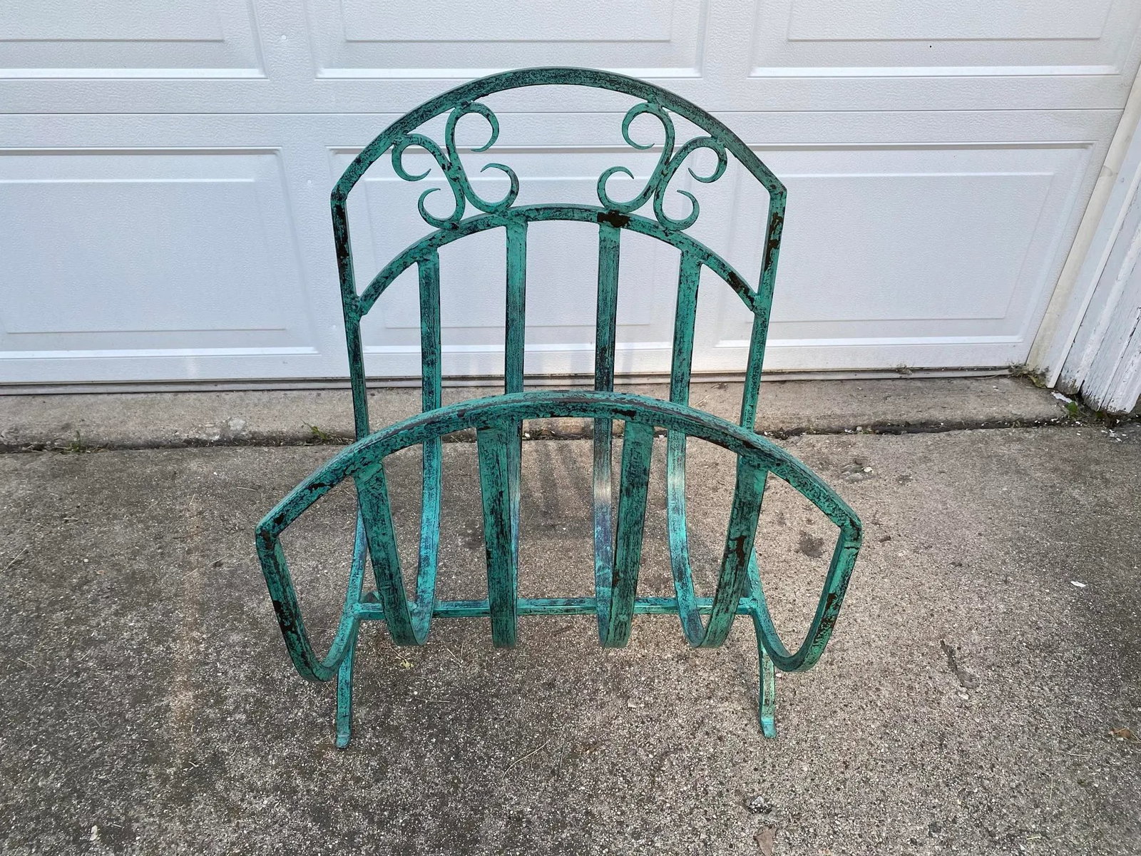 Santa Fe Style Wrought Iron Fireplace Log Holder - 6