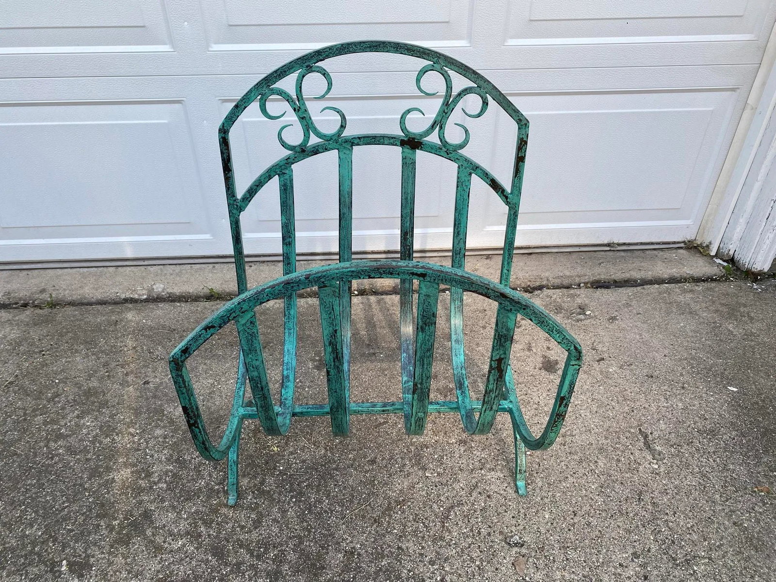 Santa Fe Style Wrought Iron Fireplace Log Holder - 7
