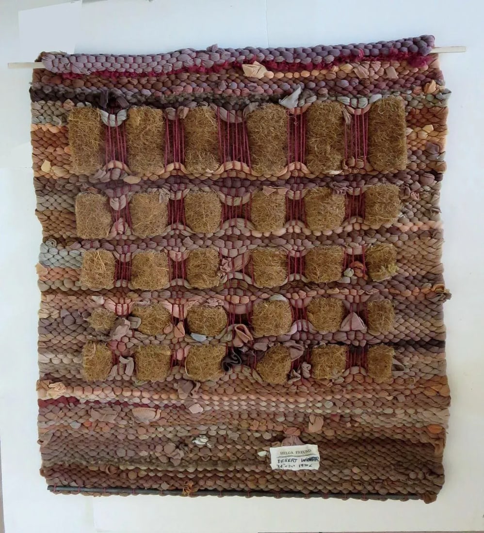 1986 "Desert Winter" Vintage Fiber Art - 4