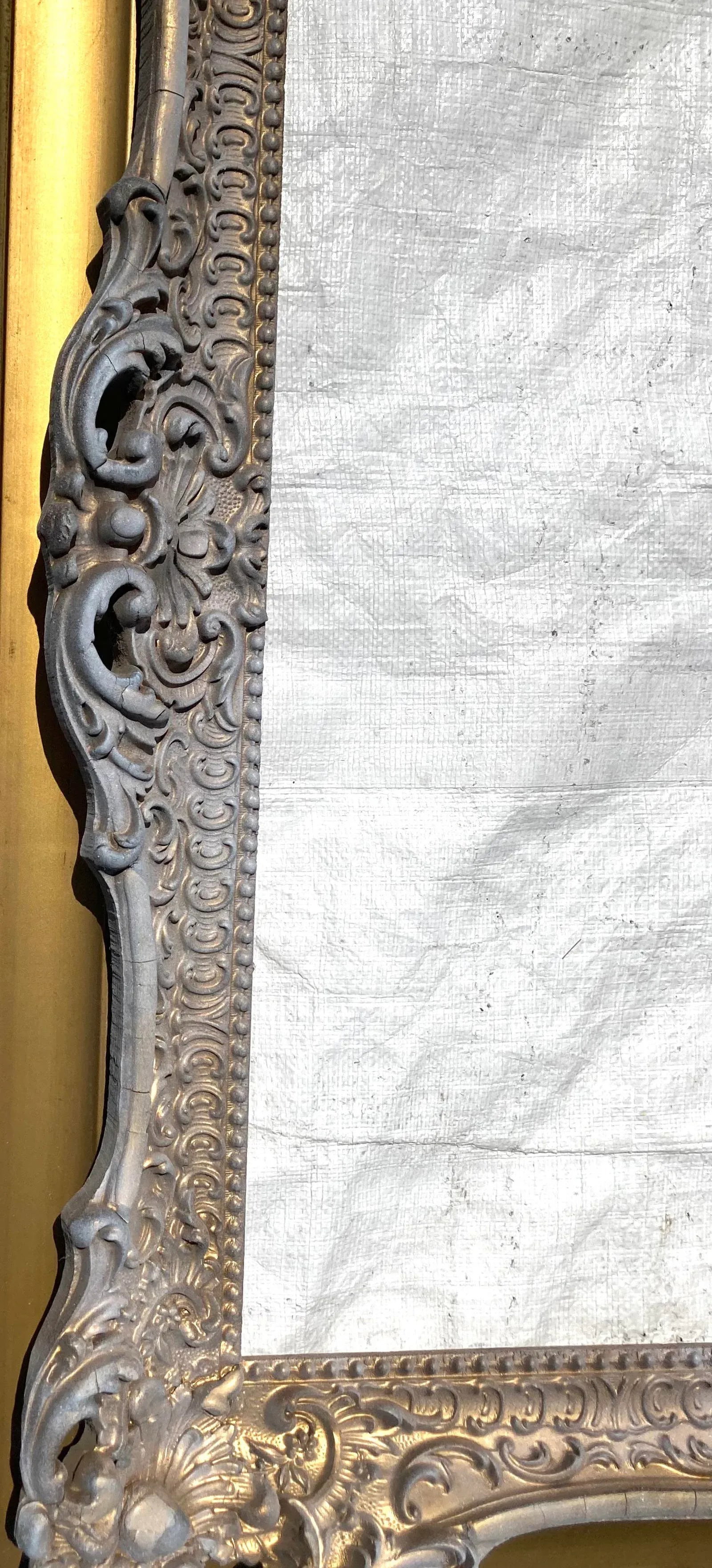 C.1910 Antique Decor Painted Picture or Mirror Frame - 3