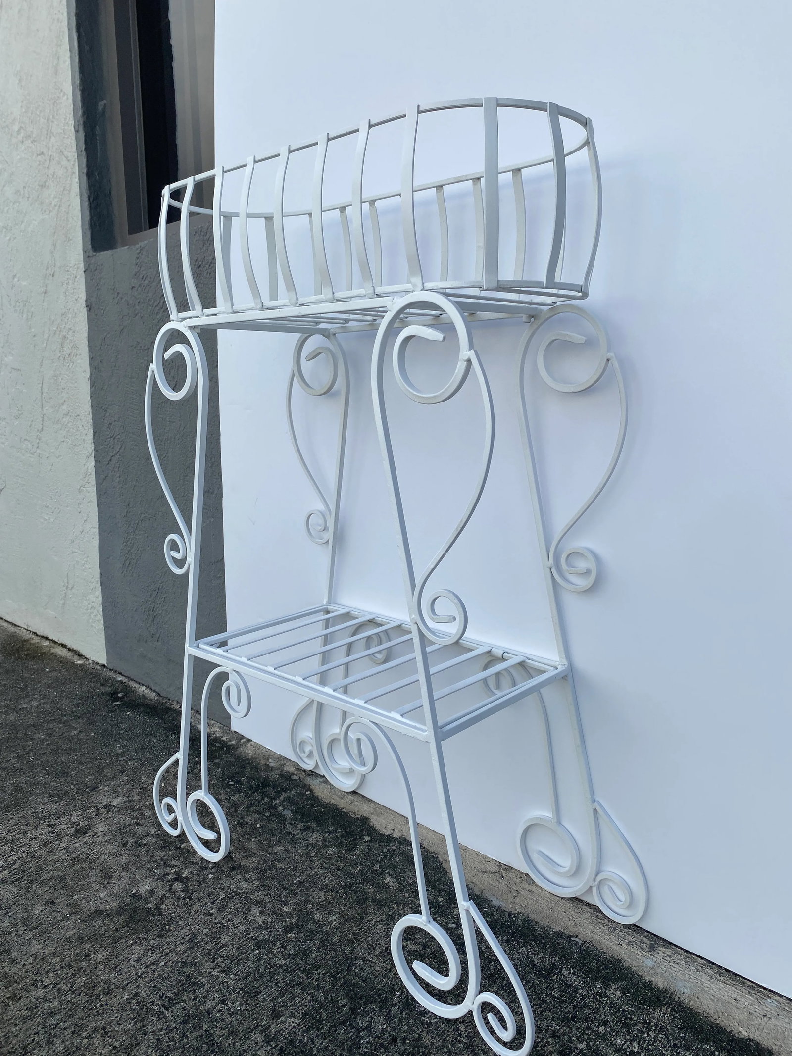 1950s Salterini Style Wrought Iron Plant Stand - 8