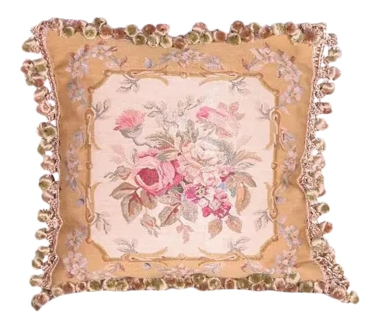 Vintage Silk Pillow With Floral Design on a Yellow Background Accented With Silk Tassel Fringe: 100% Silk Pillow With Floral Design on a Yellow Background Accented With Silk Tassel Fringe. Can be a great gift for Christmas. Condition: Imperfections: No Imperfections Condition Notes: Excellent