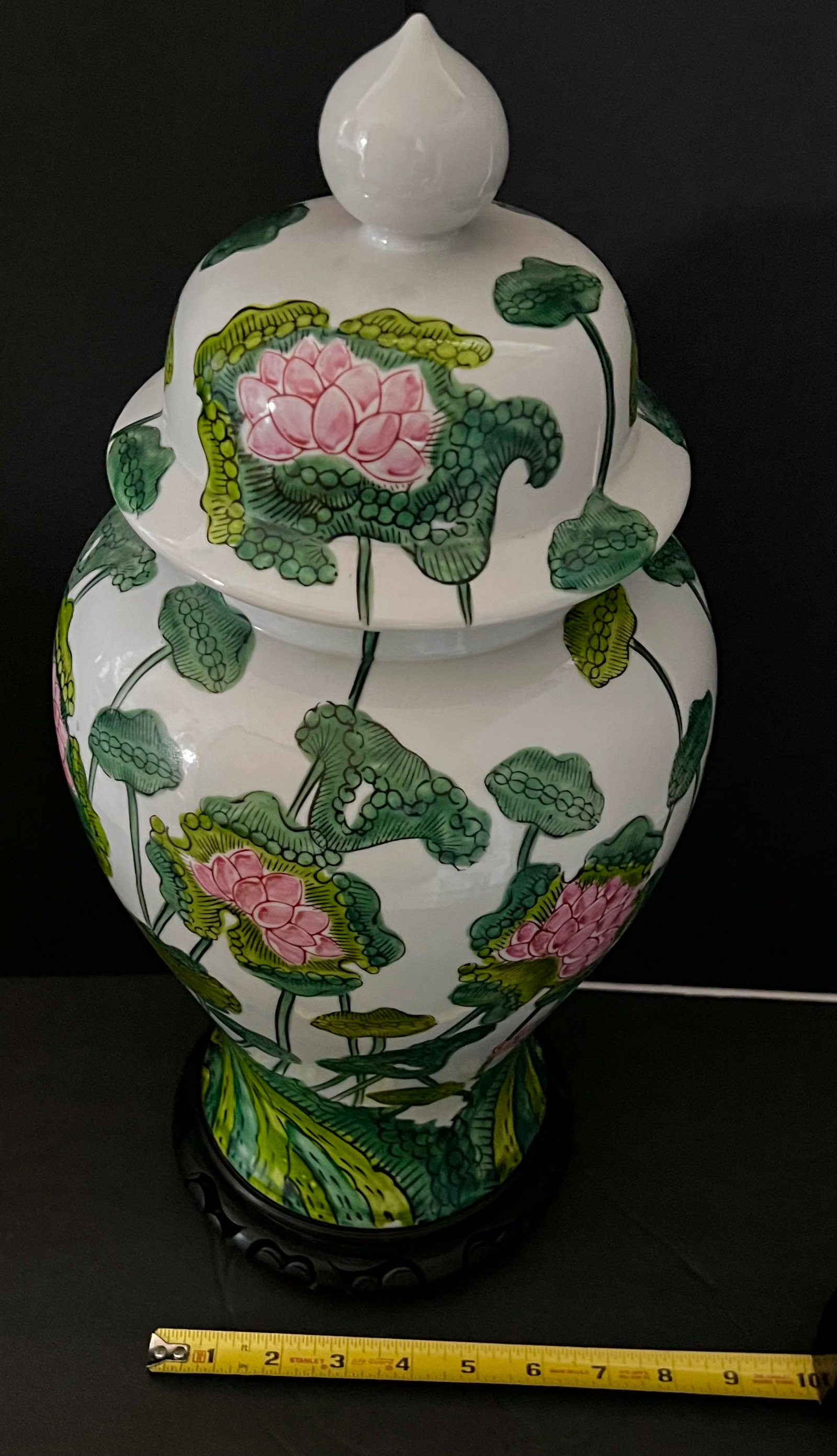 Chinoiserie-Style Porcelain / Temple /Ginger Jar -Made in Japan - 6