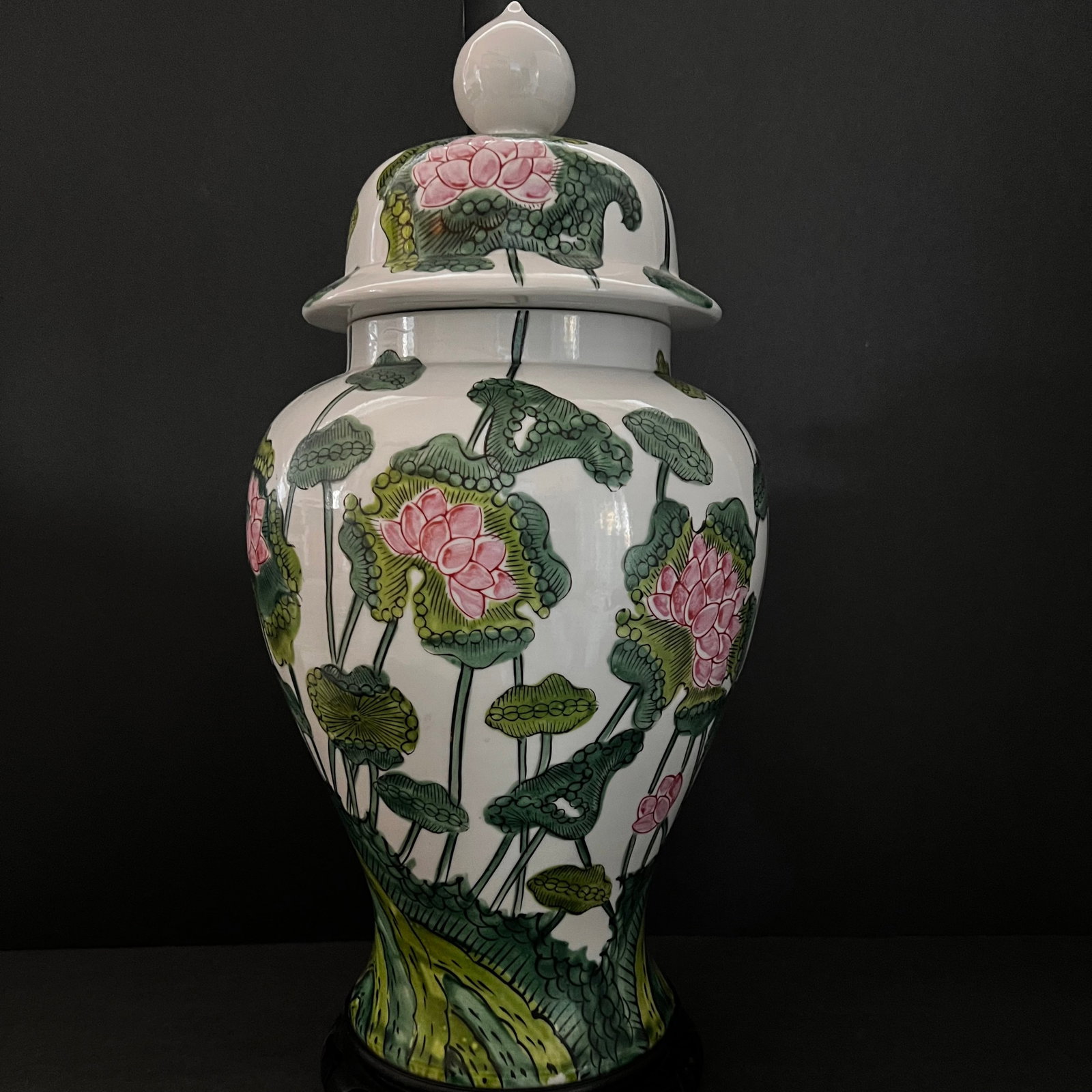 Chinoiserie-Style Porcelain / Temple /Ginger Jar -Made in Japan - 7