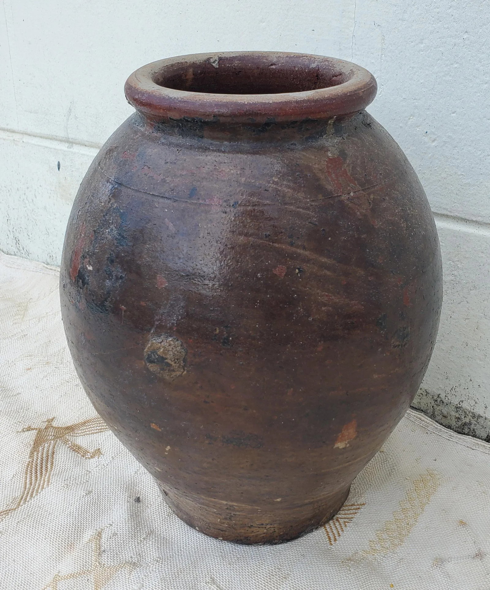 Vintage Tamegrout Brown Moroccan Jar / Urn - 3