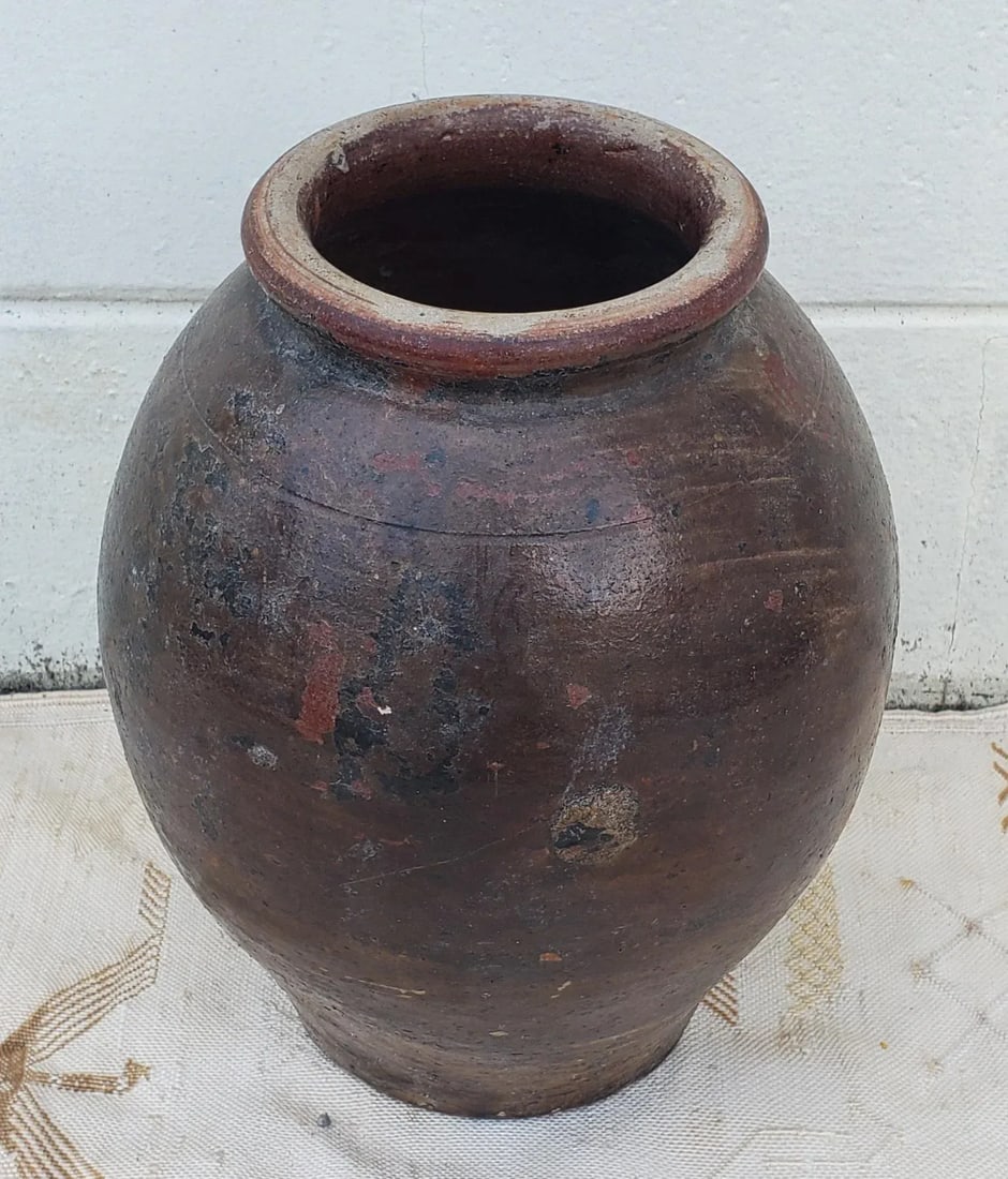 Vintage Tamegrout Brown Moroccan Jar / Urn - 7
