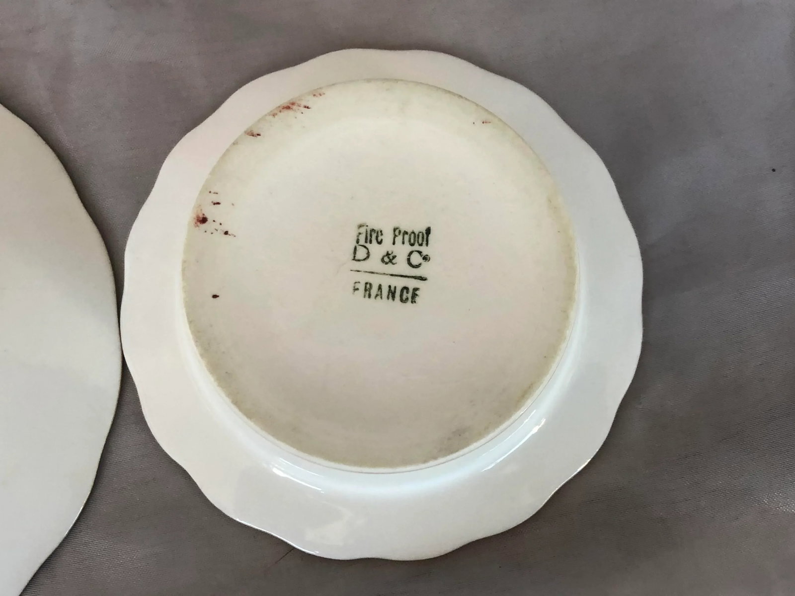 Antique Limoges Porcelain Ramekins & Saucers Set- 8 Pieces - 11