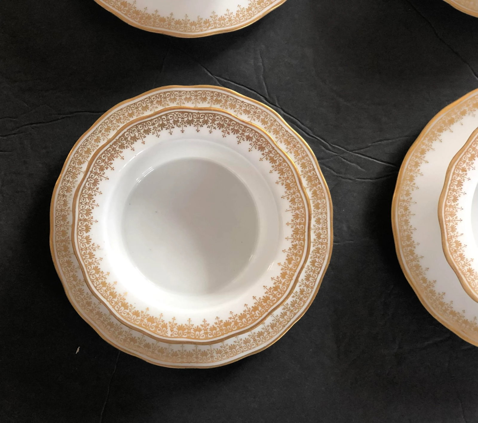 Antique Limoges Porcelain Ramekins & Saucers Set- 8 Pieces - 5