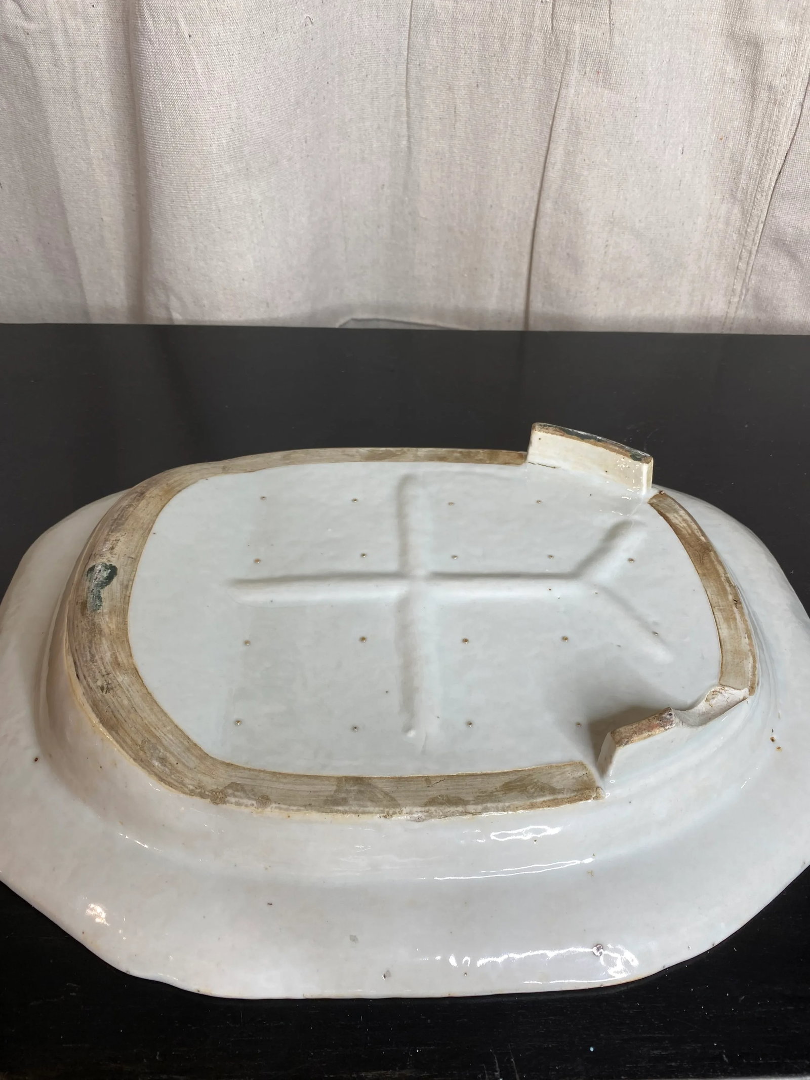 Antique Chinese Export Blue Canton Platter - 8