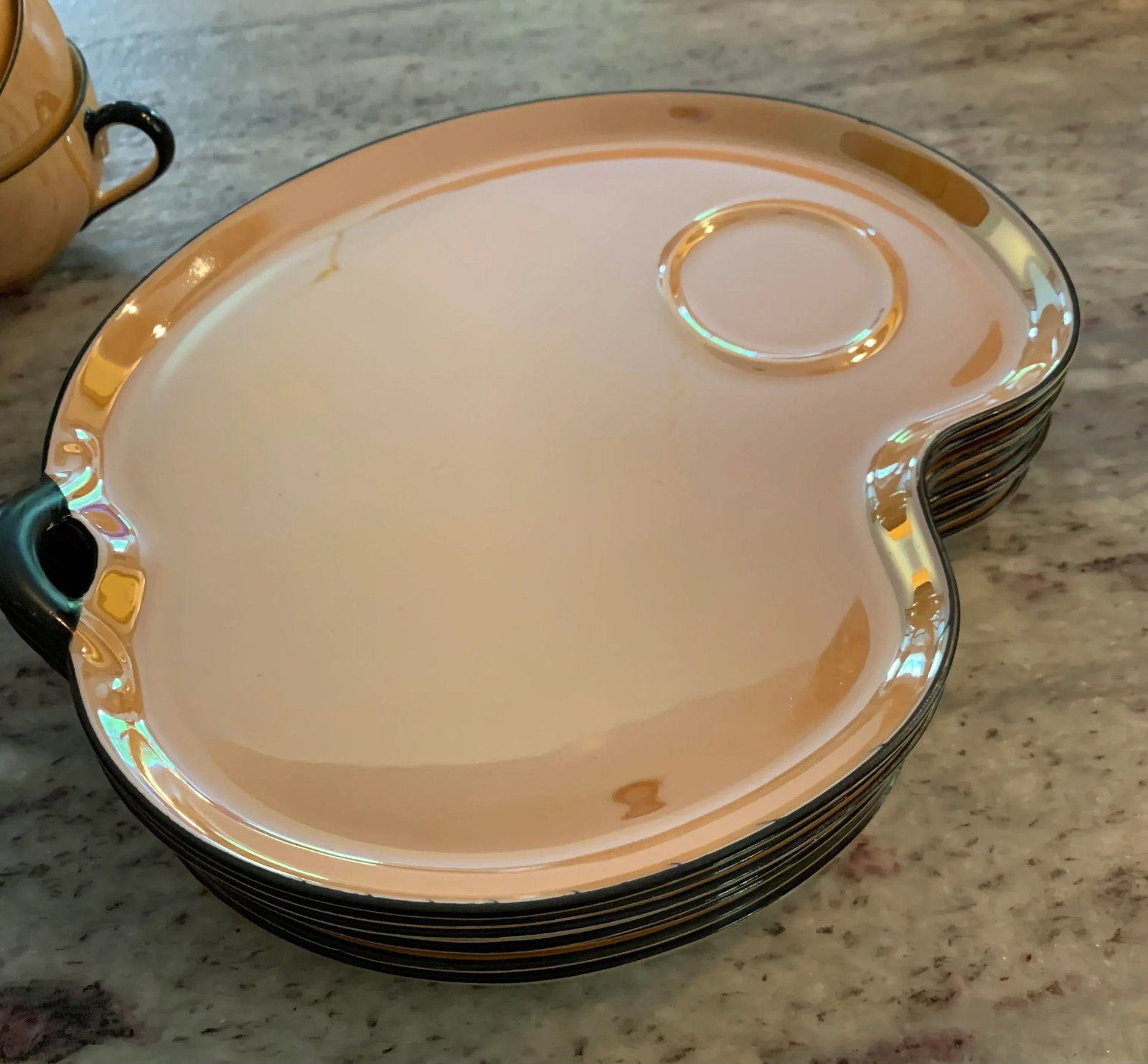 Vintage Noritake Hand-Painted Lustreware Tea Set for 8- 22 Pieces - 6
