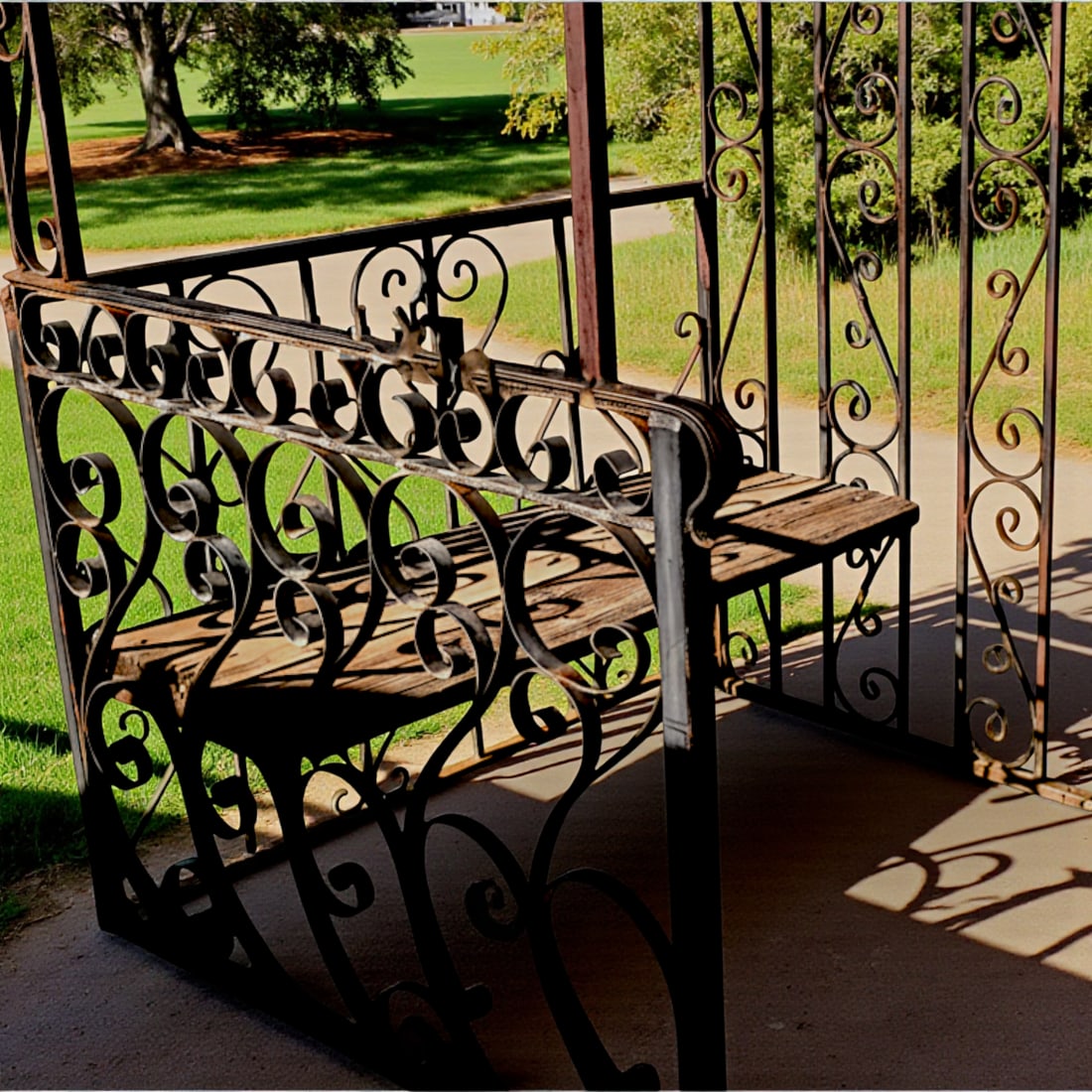 Mid-Century Mediterranean Custom Wrought Iron Garden Pergola 1965 - 9