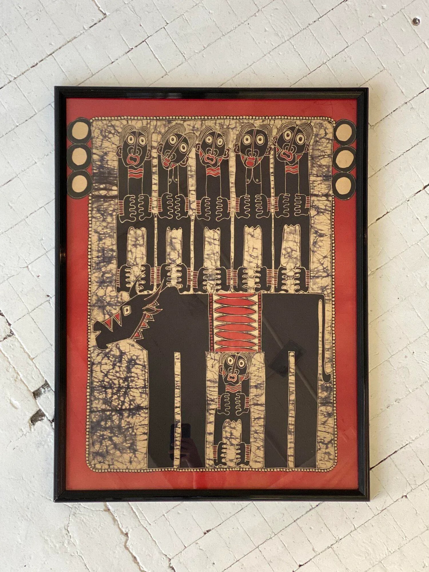 Vintage Large Scale Original Batik Artwork, Circa 1970s - 12