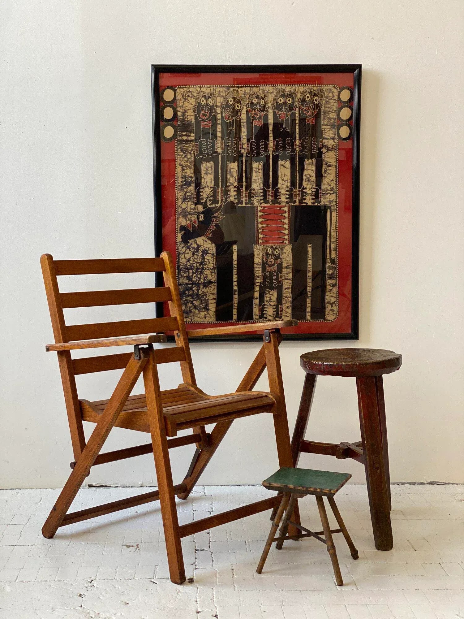 Vintage Large Scale Original Batik Artwork, Circa 1970s - 2