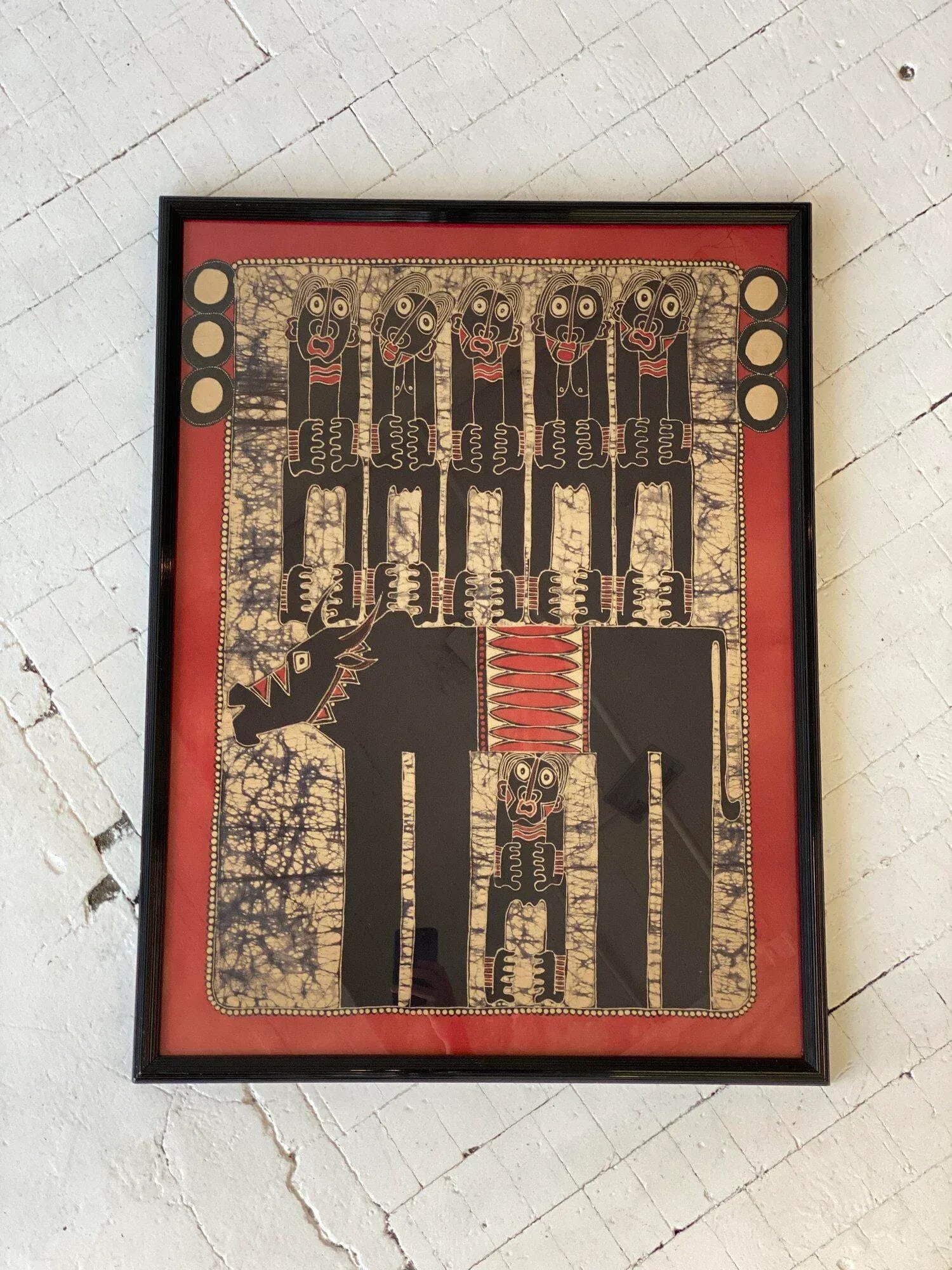 Vintage Large Scale Original Batik Artwork, Circa 1970s - 4