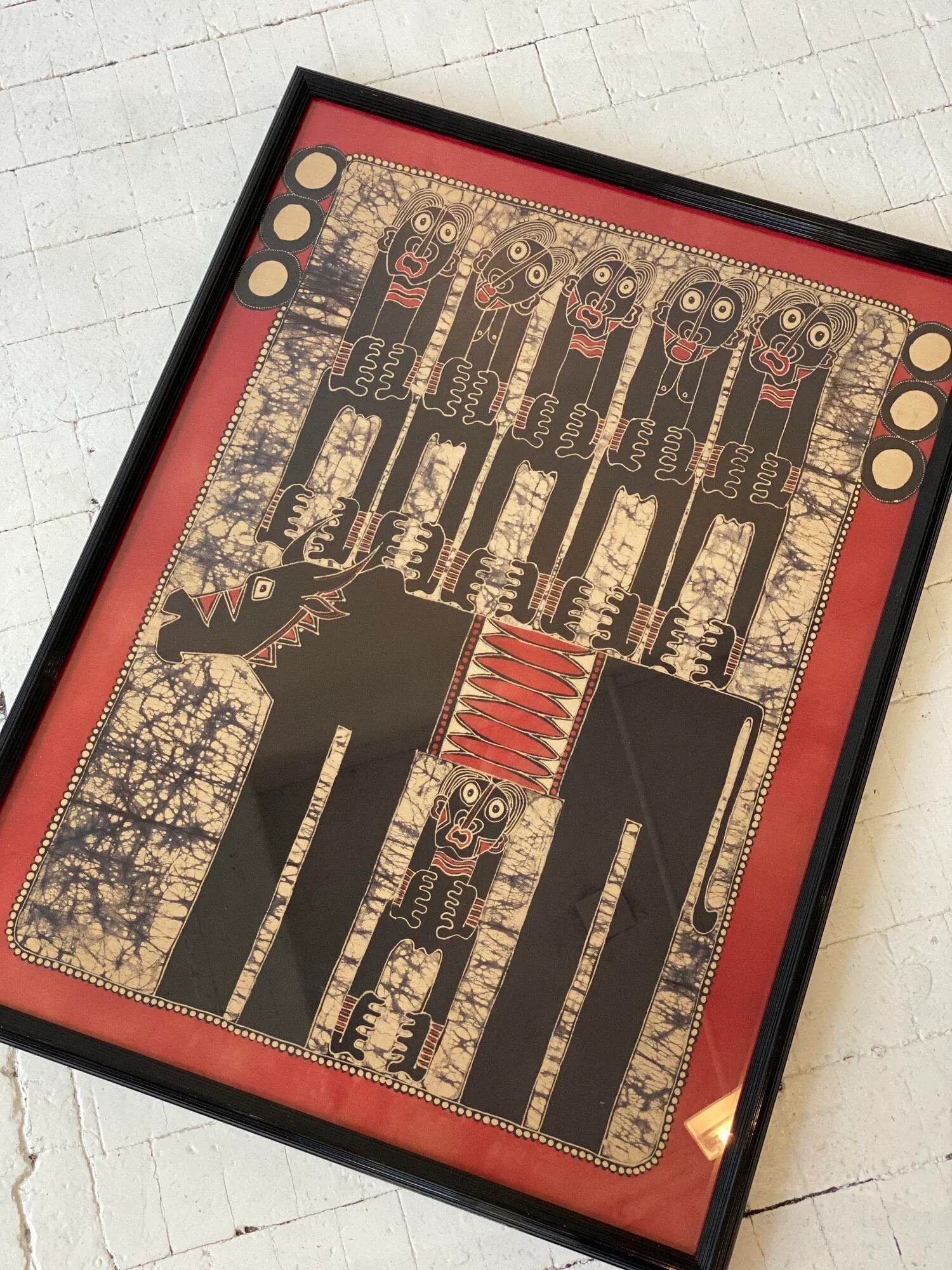 Vintage Large Scale Original Batik Artwork, Circa 1970s - 5