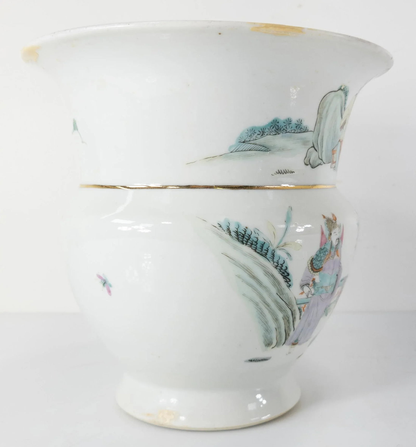 Chinese Famille Rose Chinoiserie Vase - 3