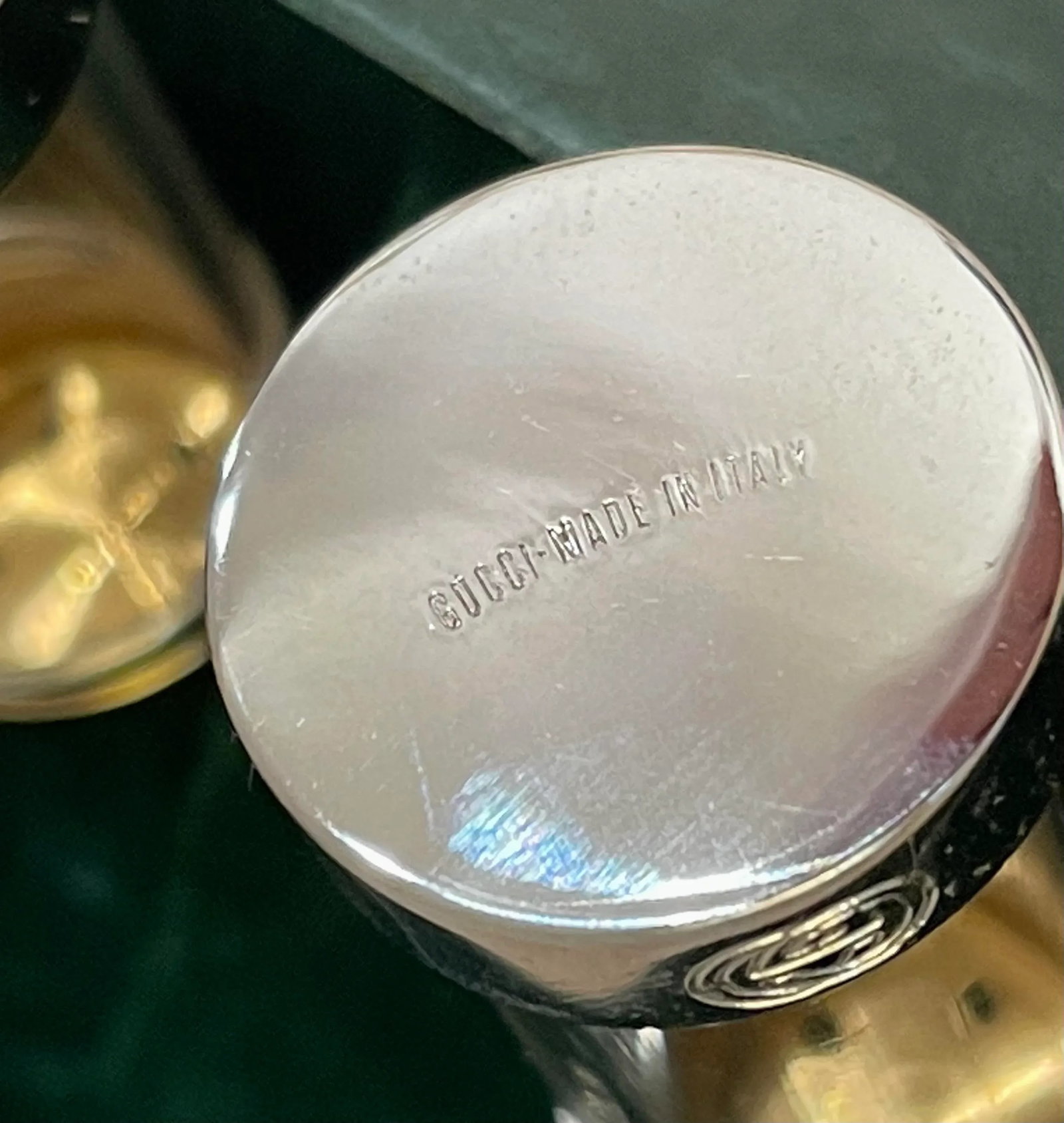 Gucci Silver and Brass Salt and Pepper Shakers - 6