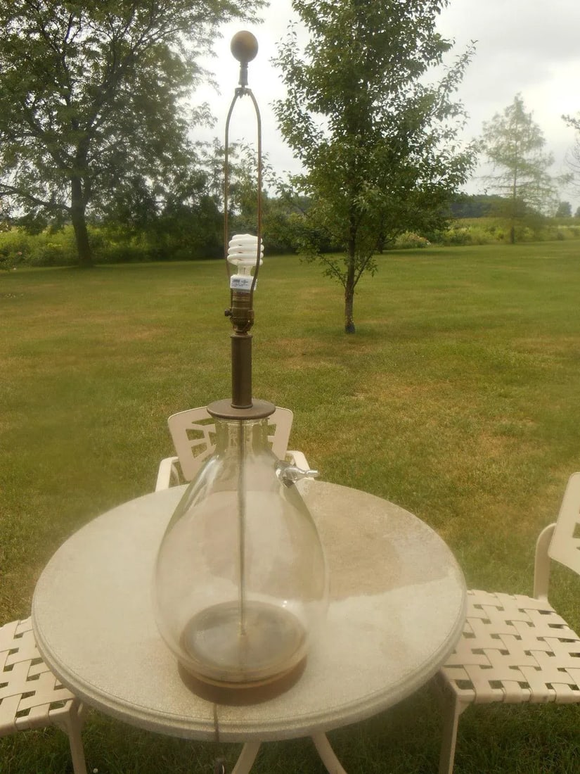 Mid-Century Hand-Blown Glass Table Lamp - 2