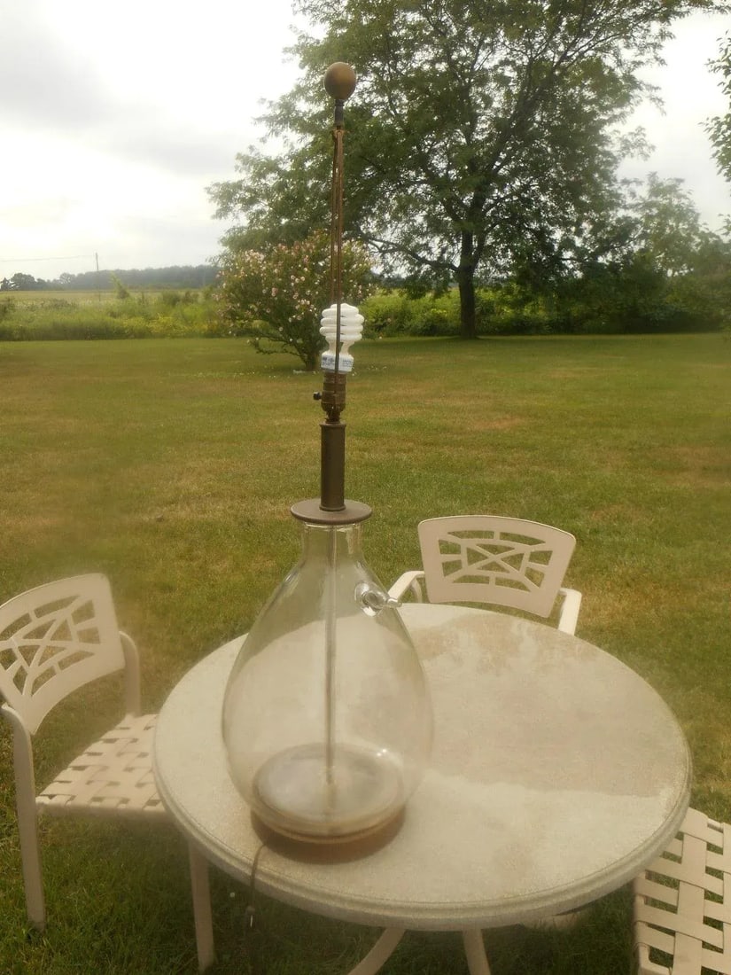 Mid-Century Hand-Blown Glass Table Lamp - 3