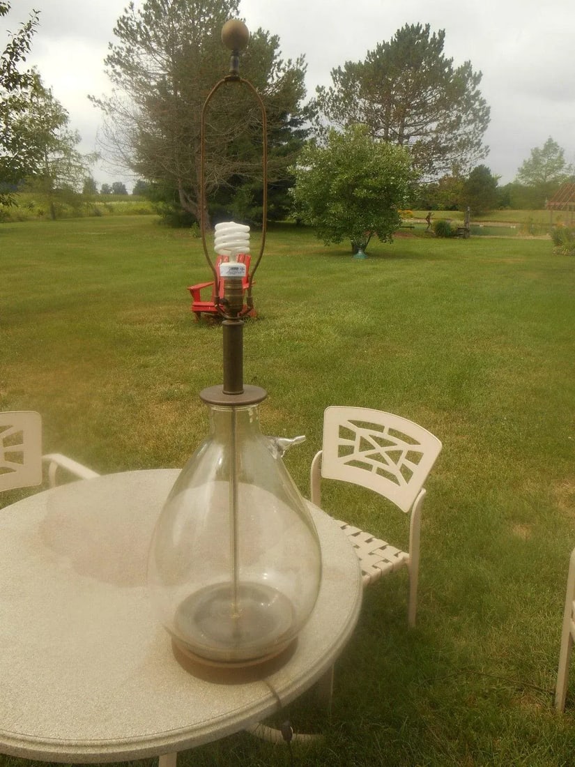 Mid-Century Hand-Blown Glass Table Lamp - 4